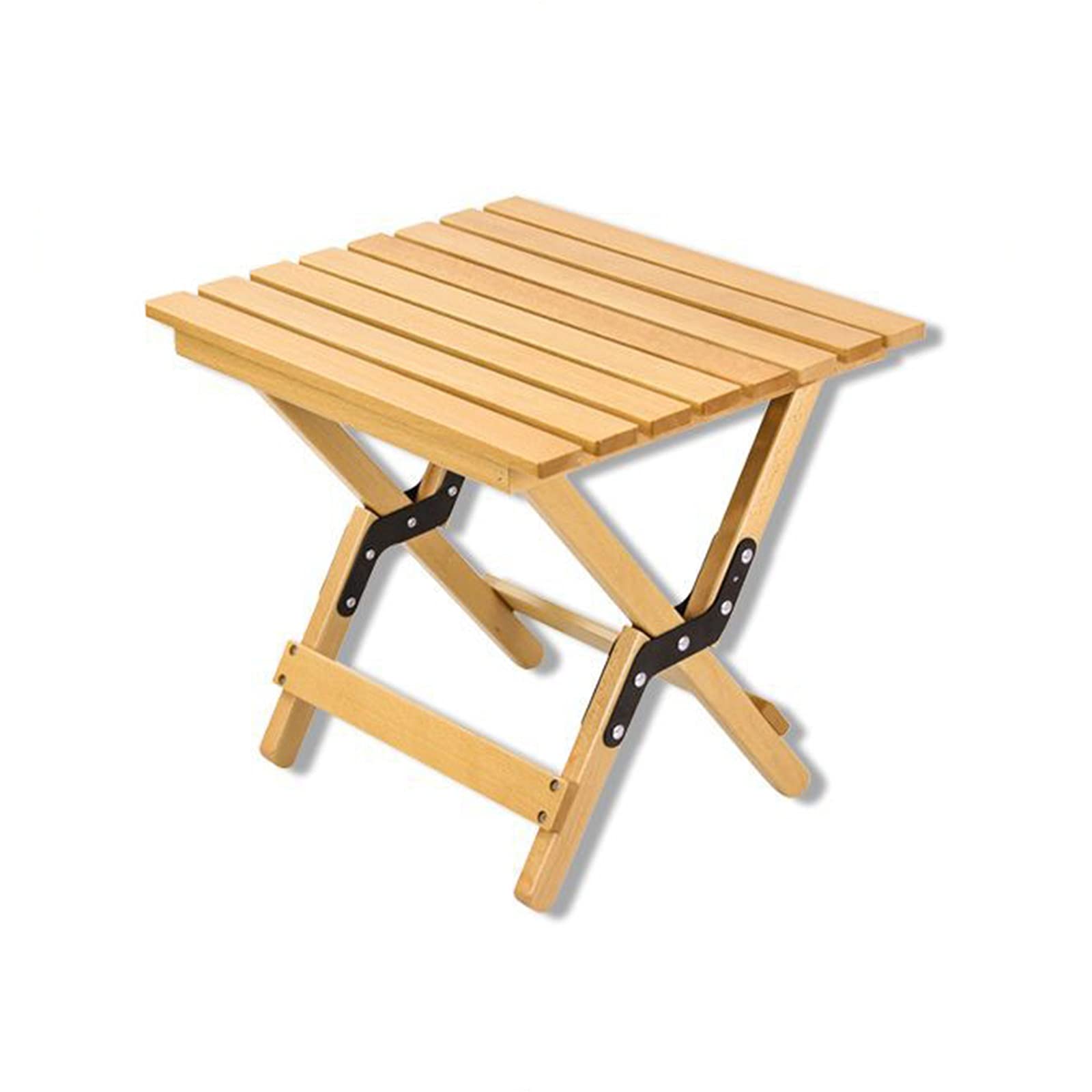 Portable Wooden Folding Camping Stool - Breathable X-Shaped Fishing Chair for Outdoor Adventures, Hiking, Picnics & Beach Trips (Wood Color)