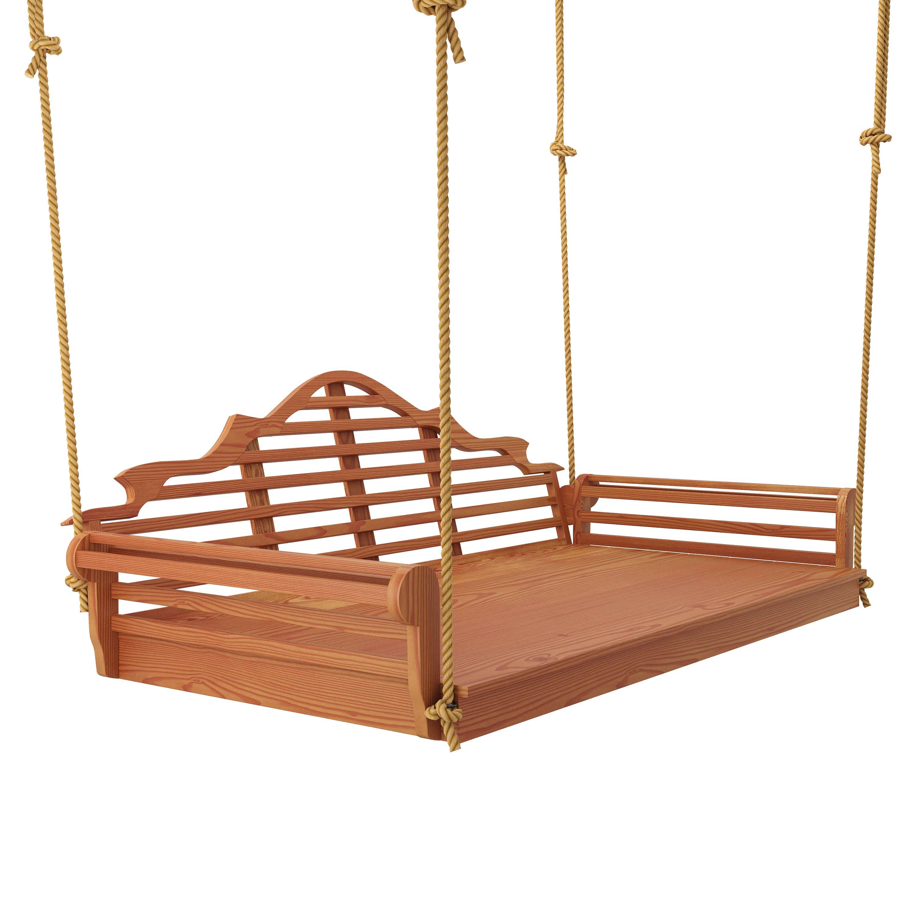 Keystone Amish Co. 6 Foot Milan Porch Swing Bed - Outdoor Hanging Daybed for Patio, Garden, and Backyard Relaxation