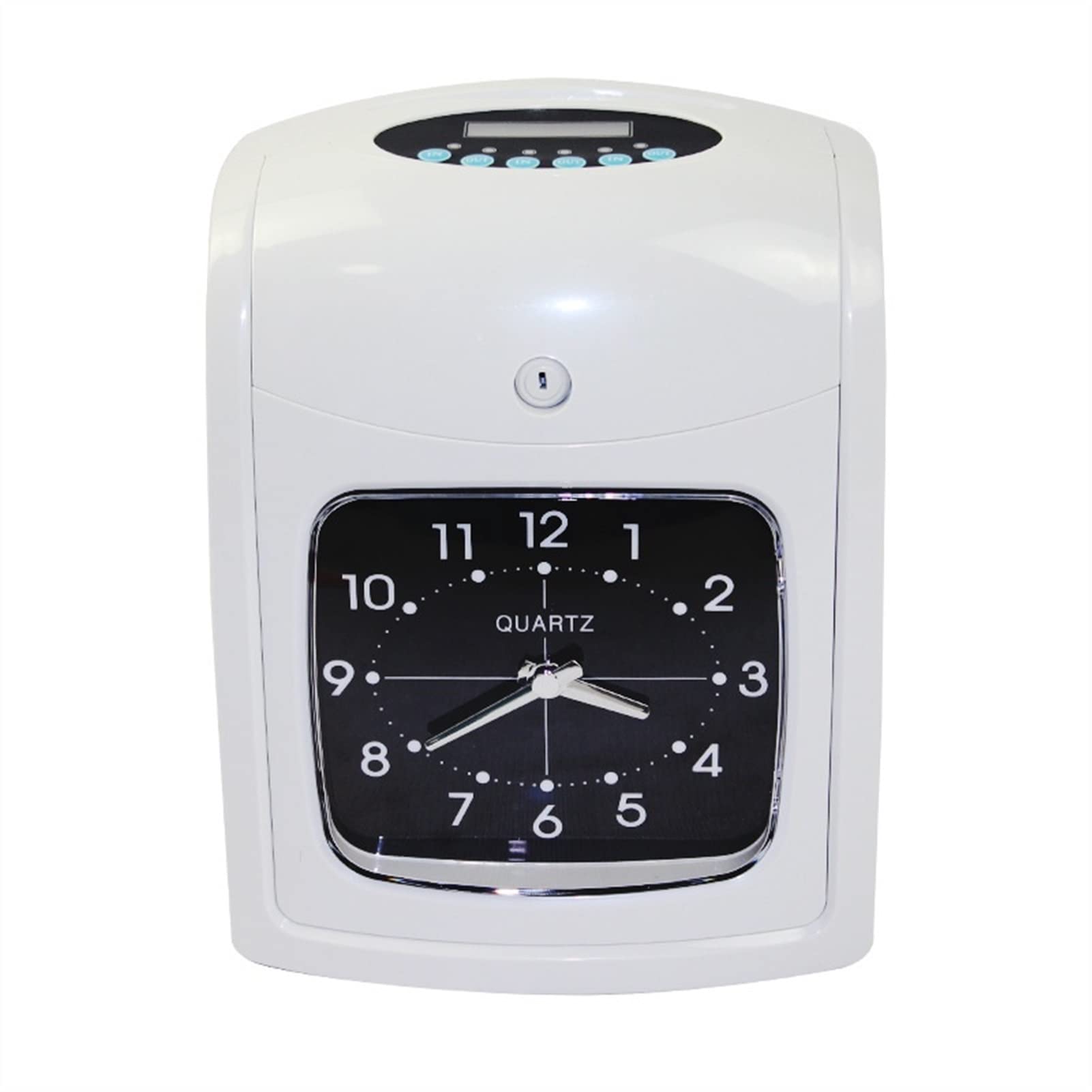 Upunch K-8 Employee Time Clock - English Time Attendance Machine with Paper Card Sign-in, Time Sheet Log Book (Color: AU) - Perfect for Small Businesses, Offices, and Retail Stores