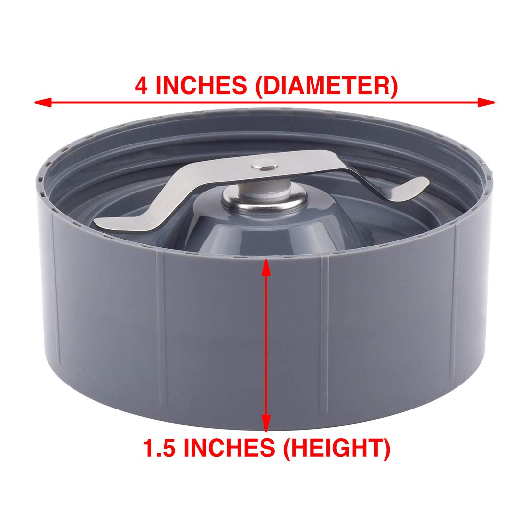 24 oz Tall Cup Extractor Blade Replacement - Flat Milling Blade Compatible with Nutri Bullet 600W 900W Blenders (NB-101B NB-101S NB-201) - Perfect for Smoothies, Protein Shakes & Food Processing