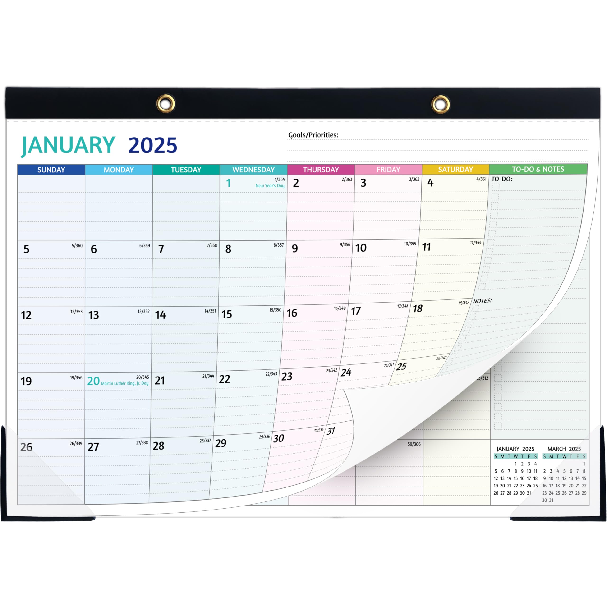 2025-2026 Monthly Desk Calendar Planner (Jan 2025-Jun 2026) - 17