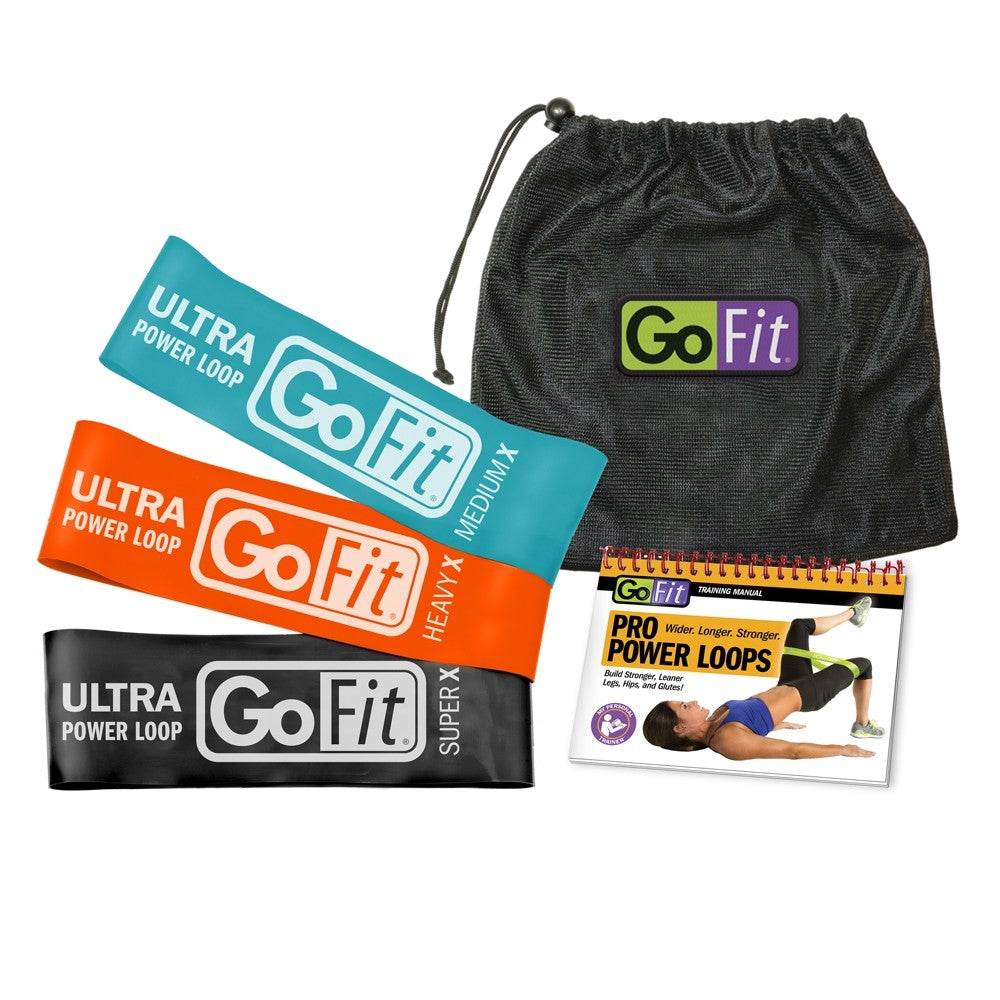 GoFit Ultra Power Loops - Heavy Duty Resistance Bands for Strength Training, Home Workouts & Physical Therapy - Perfect for Gym, Yoga & Fitness Enthusiasts