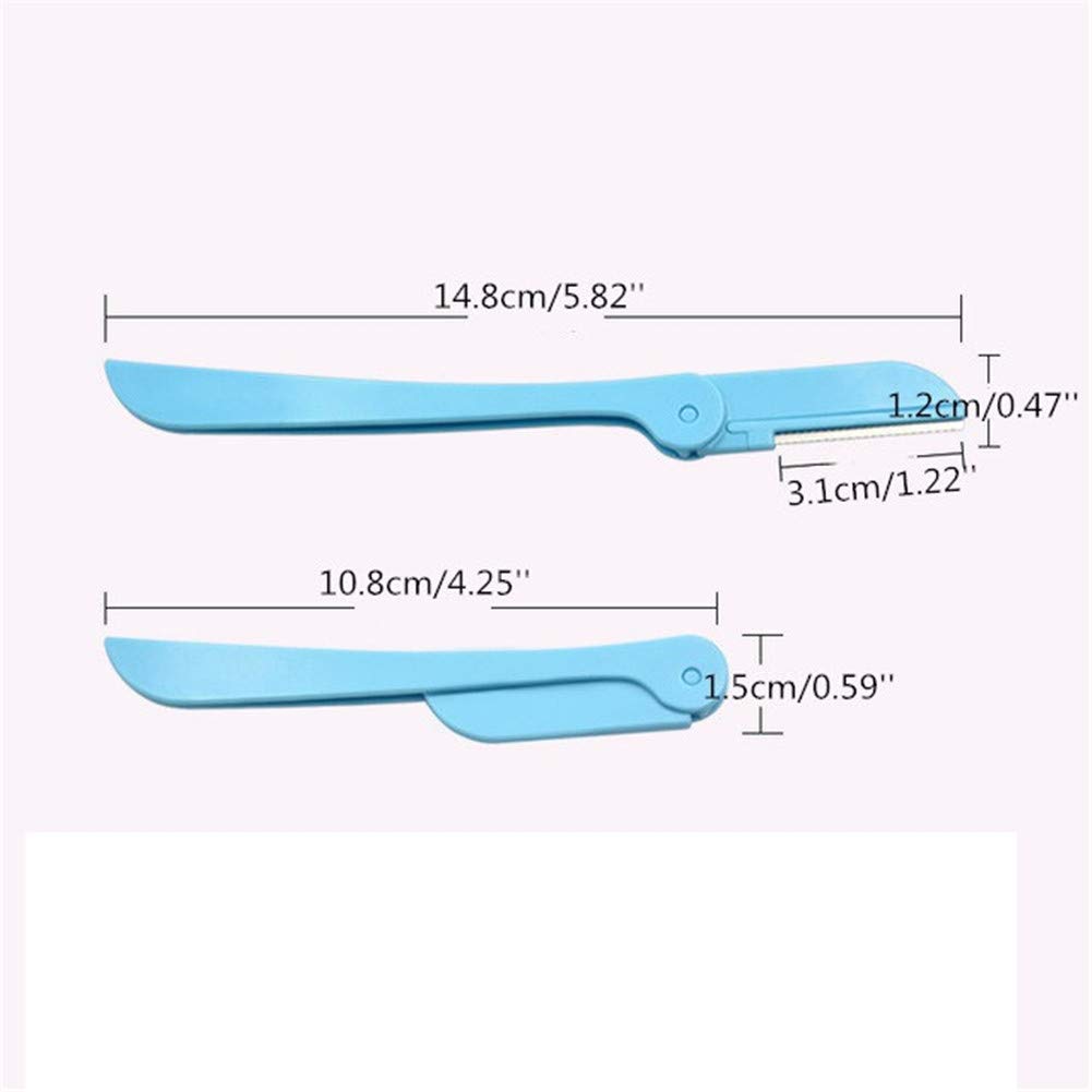 Premium Eyebrow Razor & Dermaplaning Tool for Women - Blue Face Shaver Set of 3 | Painless Hair Removal for Smooth Skin | Perfect for Eyebrow Shaping & Facial Exfoliation at Home