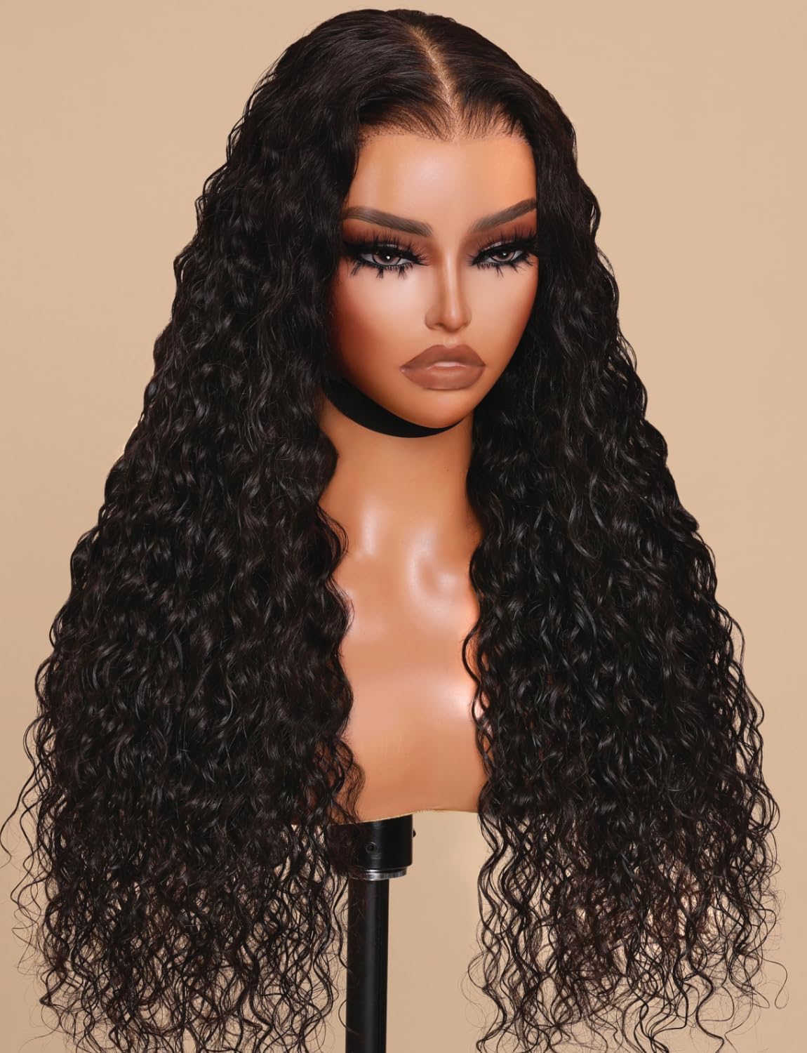 UNICE 5x5 Thin HD BlendAway Lace Closure Human Hair Wig - Deep Water Wave Glueless Pre Plucked Bleached Knots Wig (180% Density, 22 Inch) for Women | Perfect for Daily Wear, Parties & Special Occasions | Matches All Skin Tones