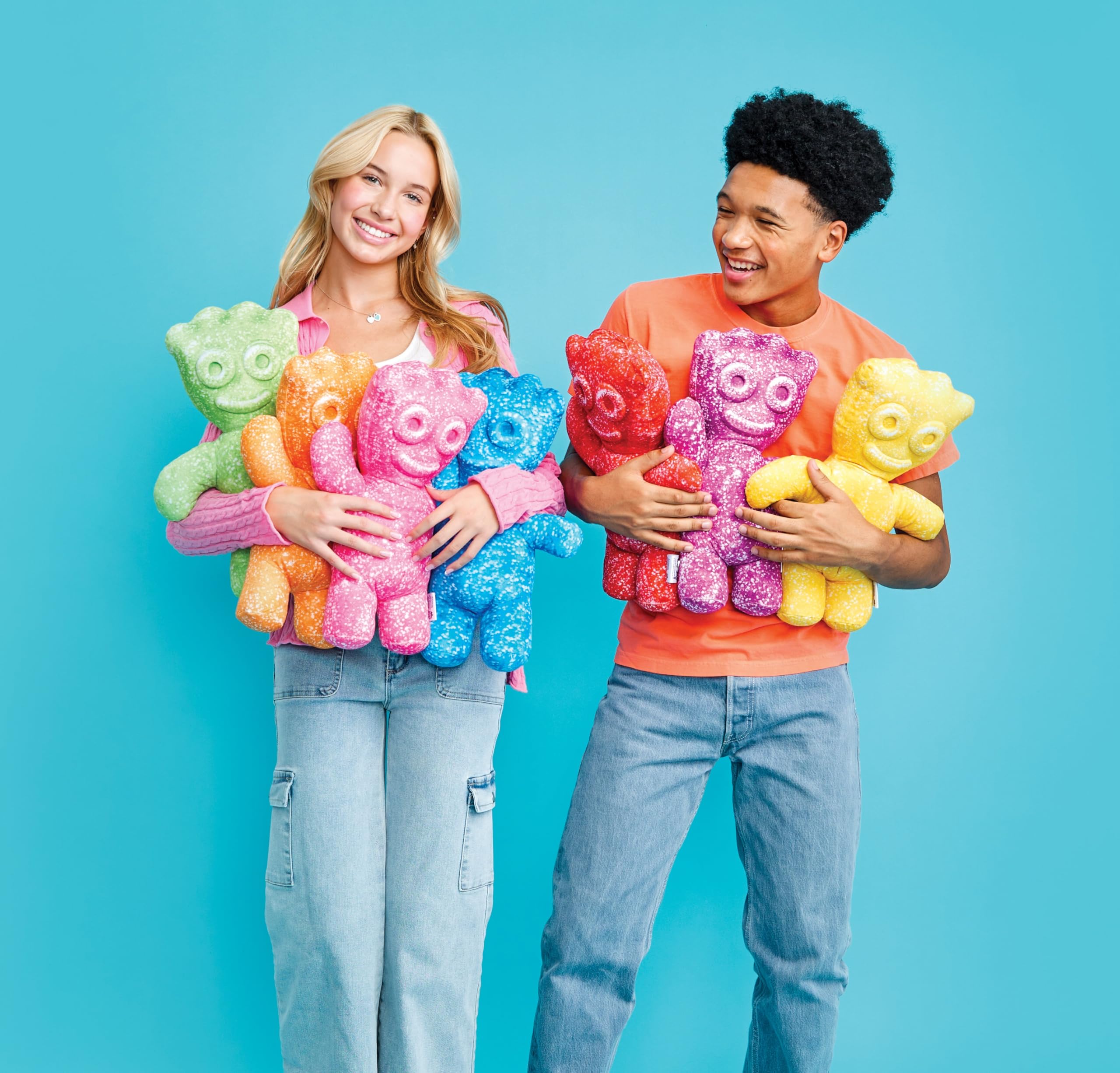 Sour Patch Kids Mini Pillow - Soft Plush Embossed Candy Character Cushion (8.5