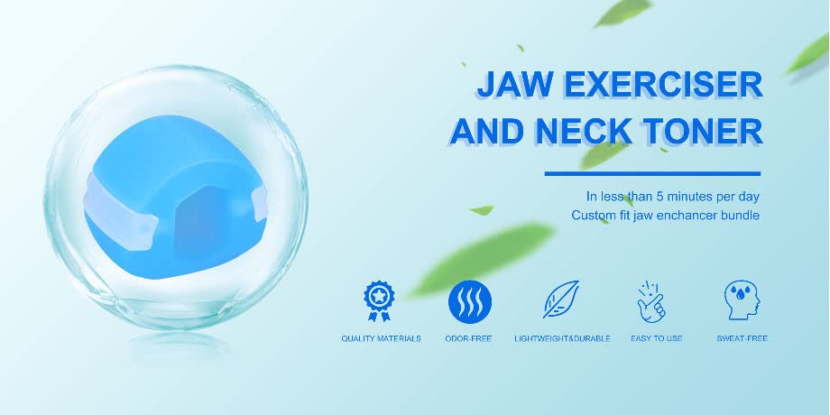 Frackson Jaw Exerciser for Men & Women - Jawline & Neck Toner, Facial Slimming Device for Defined Jawline & Toning - Perfect for Home Workouts, Gym, and Travel Fitness