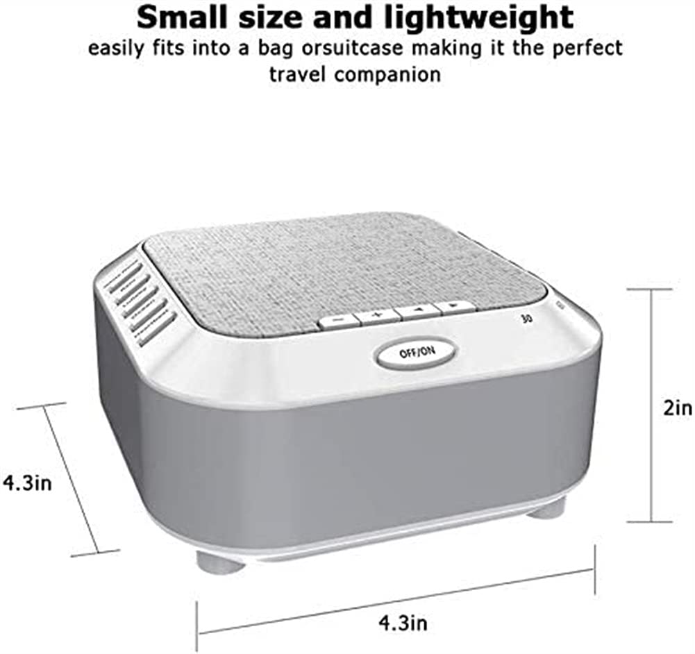 High Fidelity White Noise Machine with 5 Soothing Sounds & Sleep Timer - Perfect for Baby Sleep, Kids, Adults, Travel, Office & Home Use - Create Relaxing Ambience for Better Sleep, Focus & Stress Relief