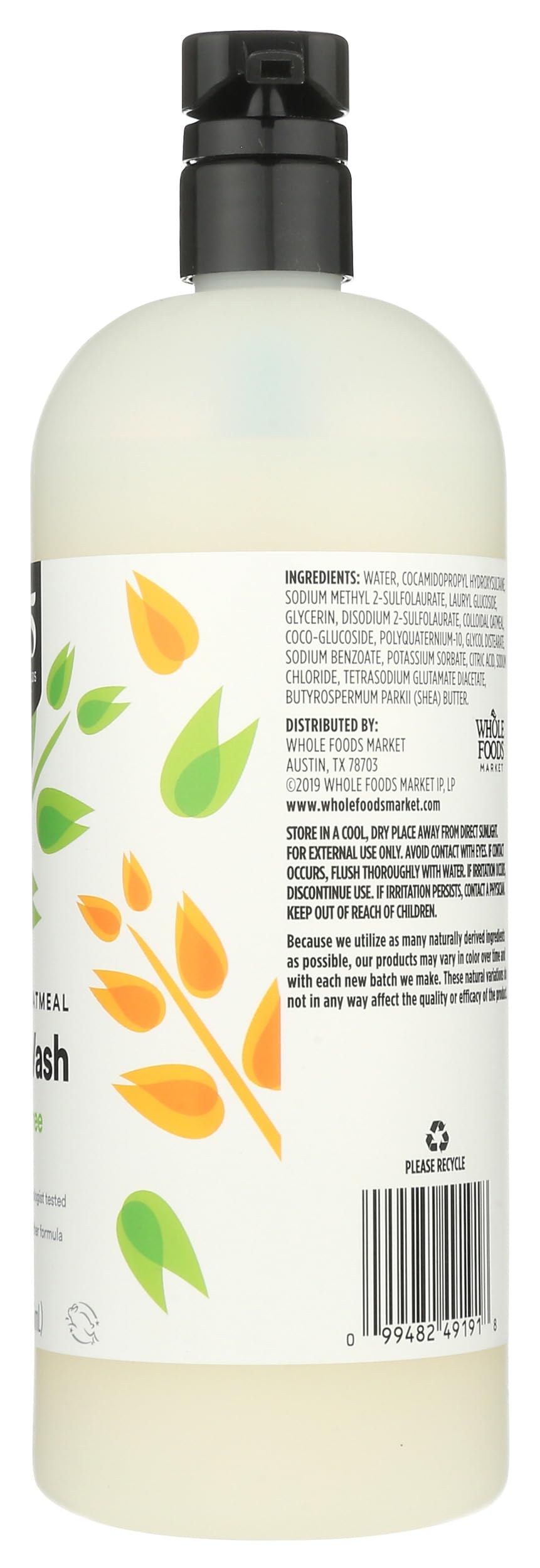365 by Whole Foods Market Fragrance-Free Colloidal Oatmeal Body Wash for Sensitive Skin - 32 Fl Oz | Soothes Dryness & Irritation, Ideal for Daily Shower & Eczema Relief