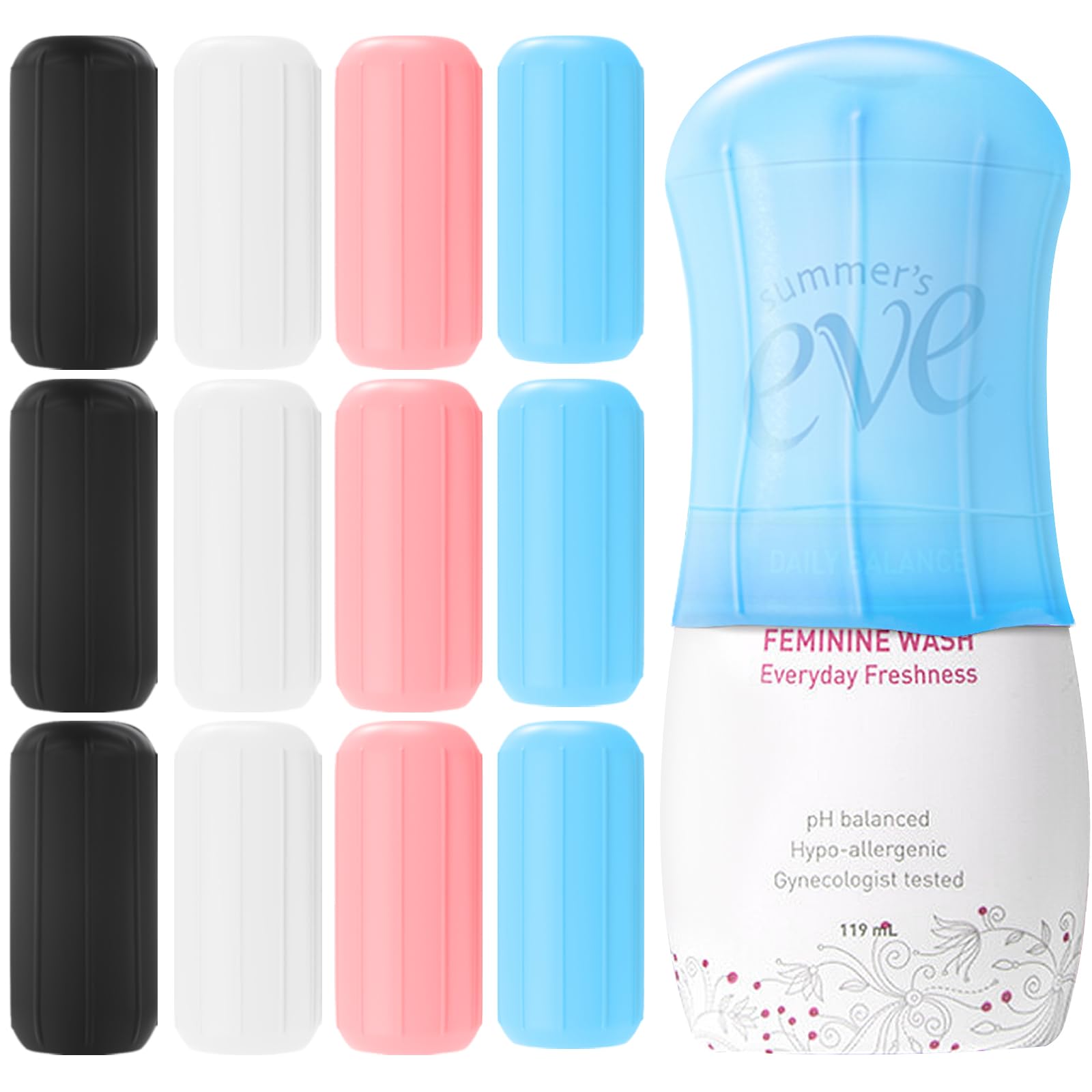 12 Pack Silicone Travel Bottle Covers - Leak Proof Elastic Sleeves for Toiletries | Cruise & Airplane Essentials for Women & Men | Perfect for Luggage Organization & TSA Compliance