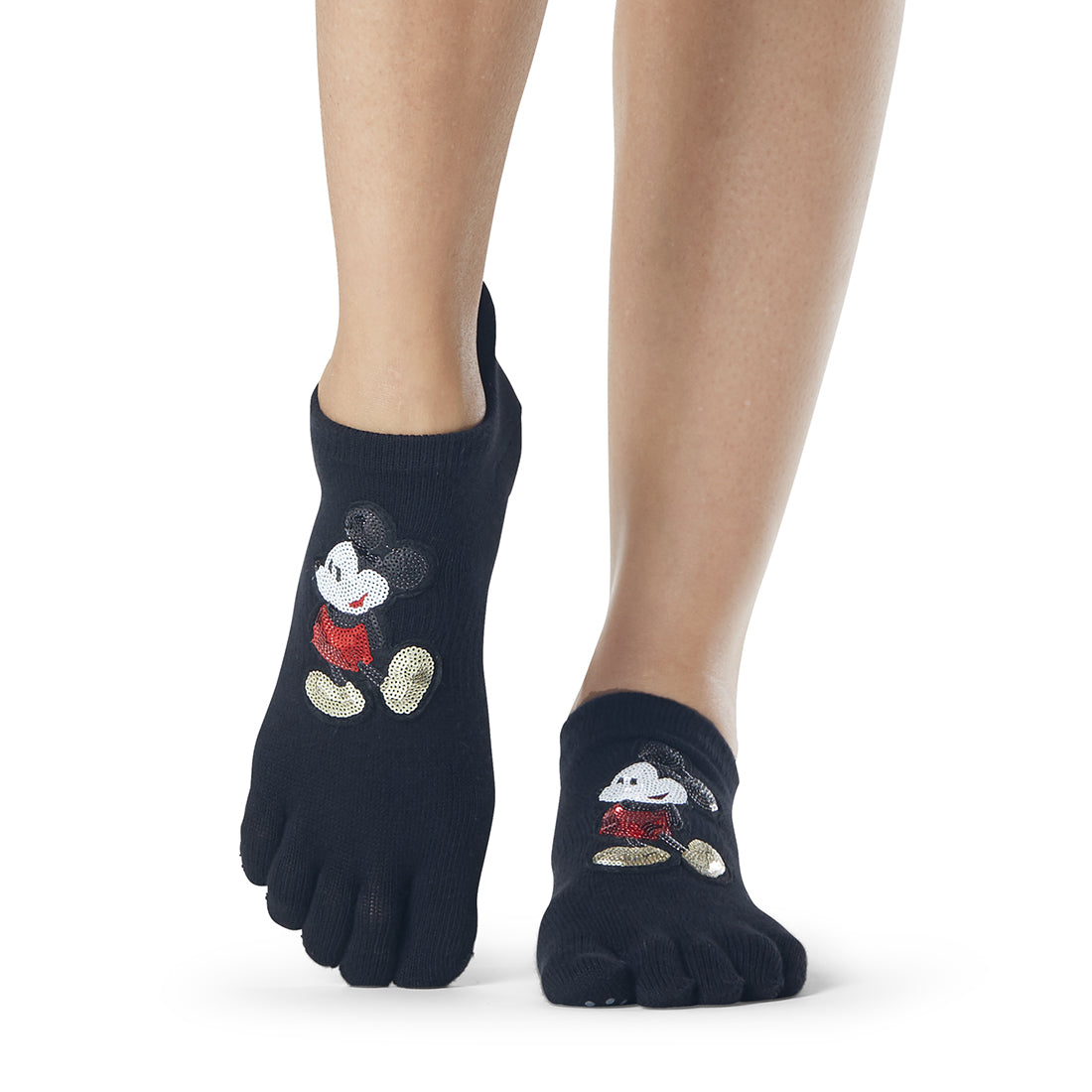 Disney-Inspired Low Rise Grip Socks by ToeSox - Non-Slip Yoga, Pilates & Barre Workout Socks for Women - Perfect for Dance, Fitness & Studio Activities