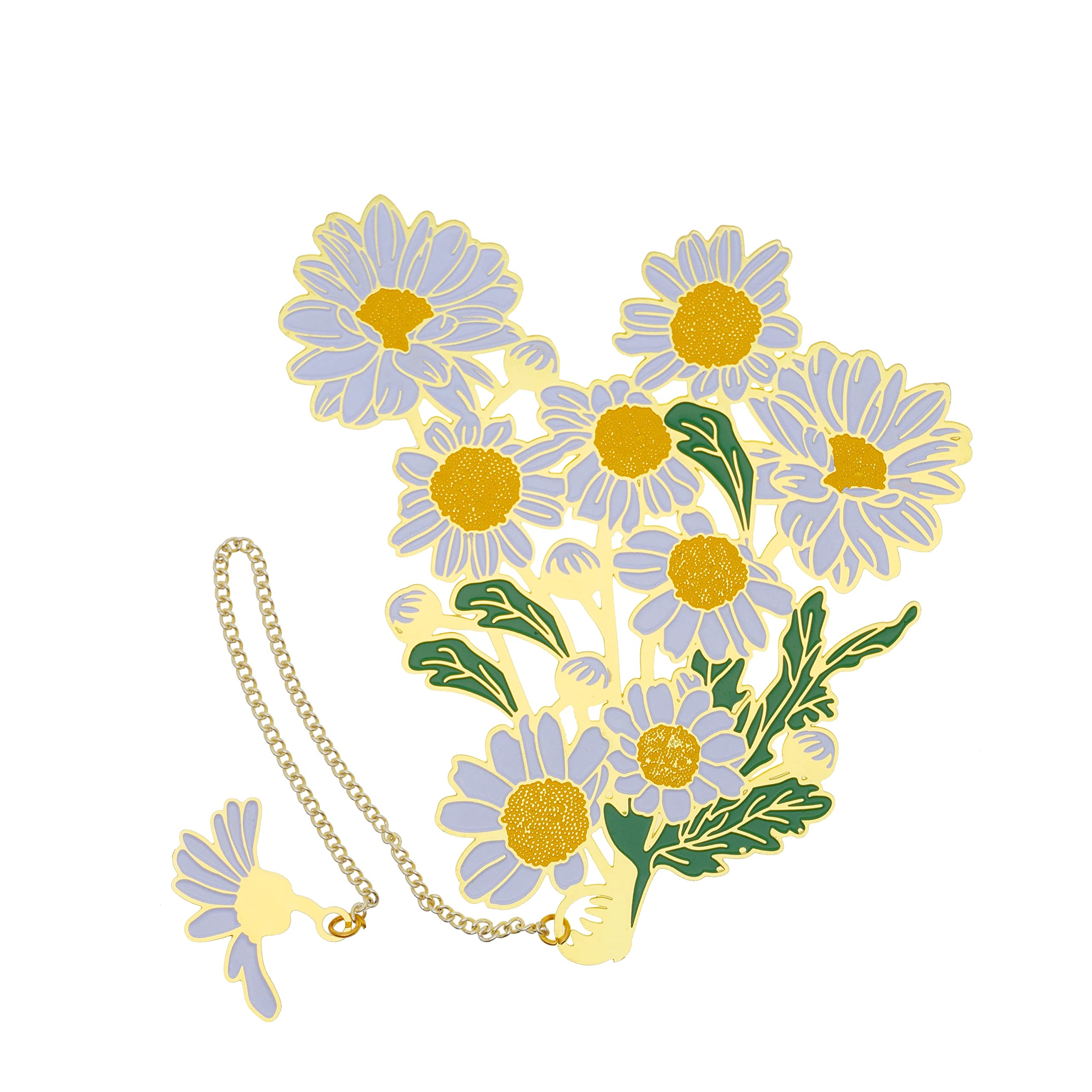 BLBMH Cute Daisy Flower Metal Bookmark - Elegant Book Markers for Women & Girls, Perfect Birthday & Christmas Gifts for Book Lovers & Best Friends - Great for Reading, Journaling & Stocking Stuffers