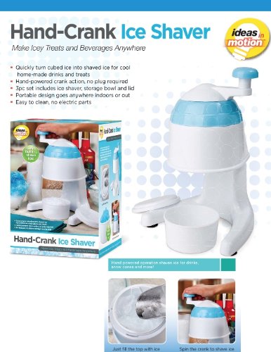 Premium Hand Crank Ice Shaver Machine - Manual Snow Cone Maker for Home & Commercial Use - Perfect for Cocktails, Slushies, and Summer Treats