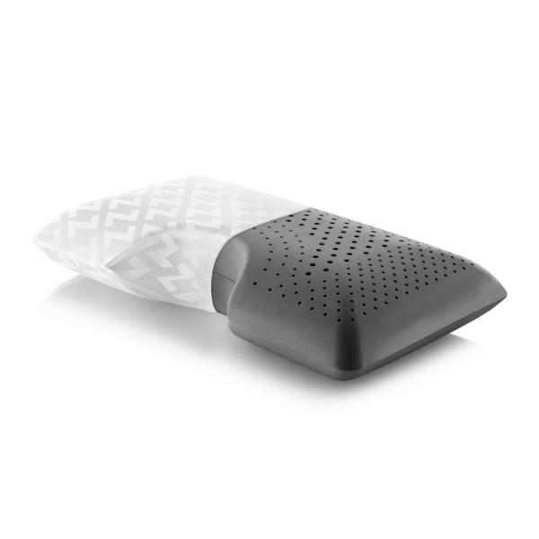 Malouf Zoned Dough + Bamboo Charcoal Pillow - Cooling Memory Foam Support for Neck & Shoulder Pain Relief - Perfect for Side, Back & Stomach Sleepers