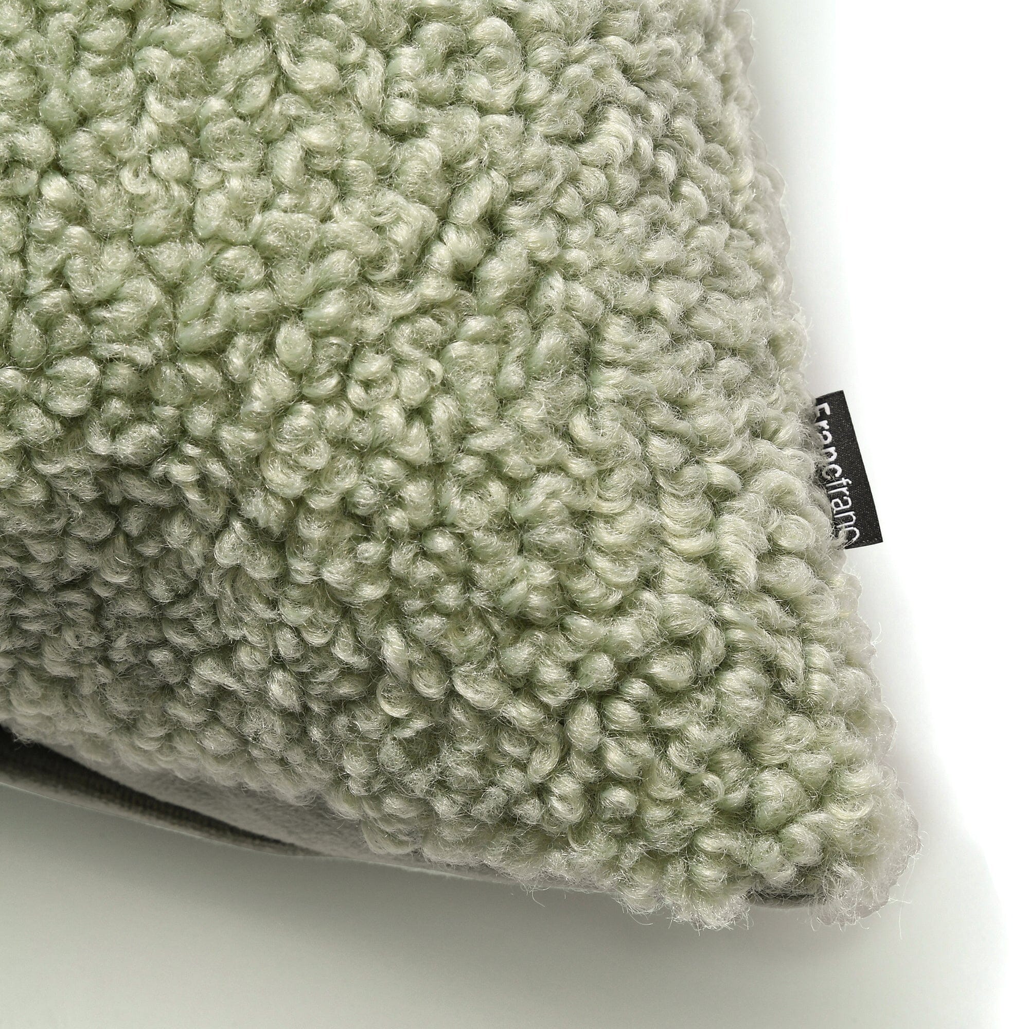 Premium 450x450 Fur Z Cushion Cover - Soft Light Green Decorative Pillow Case for Sofa, Bed & Home Decor - Cozy Living Room & Bedroom Accessory