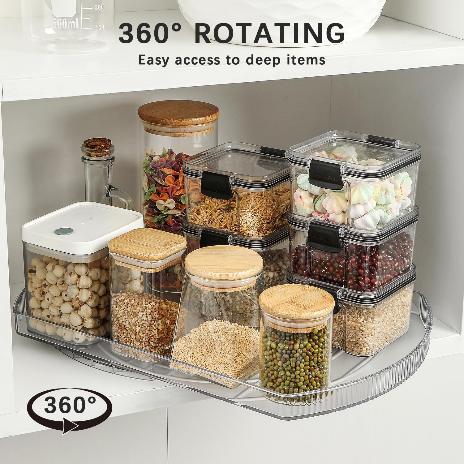 360° Rotating Lazy Susan Turntable Organizer for Large Refrigerator - 16.54