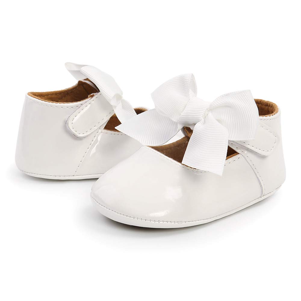 Baby Girl Soft Sole Mary Jane Shoes - Infant Toddler Walking Flat Shoes for Prewalkers & Weddings | Comfortable Crib Shoes for First Steps & Special Occasions