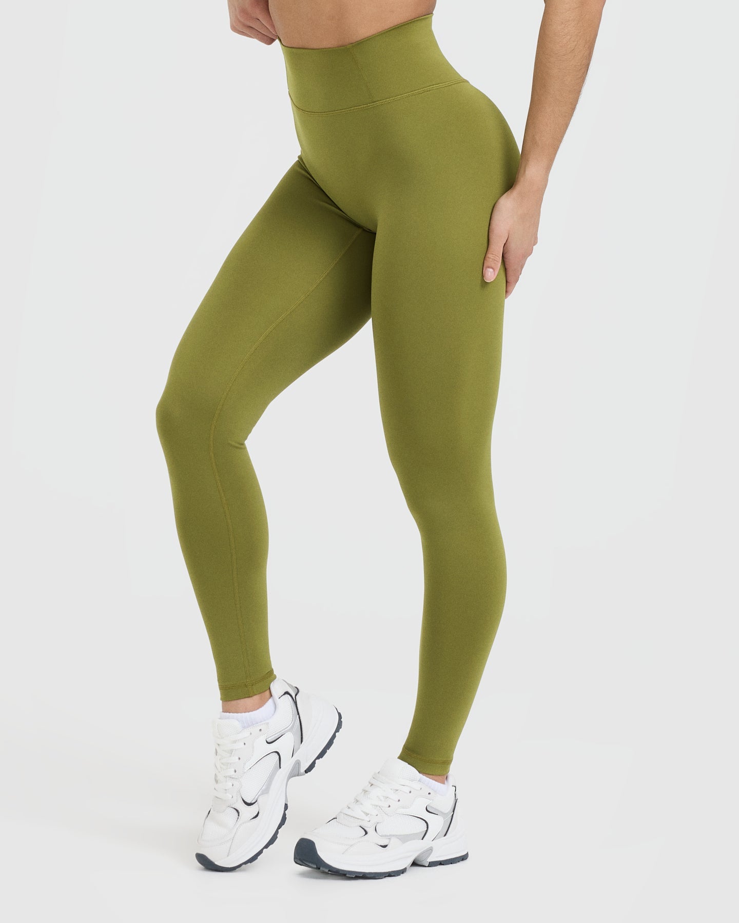 Timeless High Waisted Yoga Pants for Women - Olive Green Tummy Control Workout Leggings | Perfect for Yoga, Gym & Everyday Wear