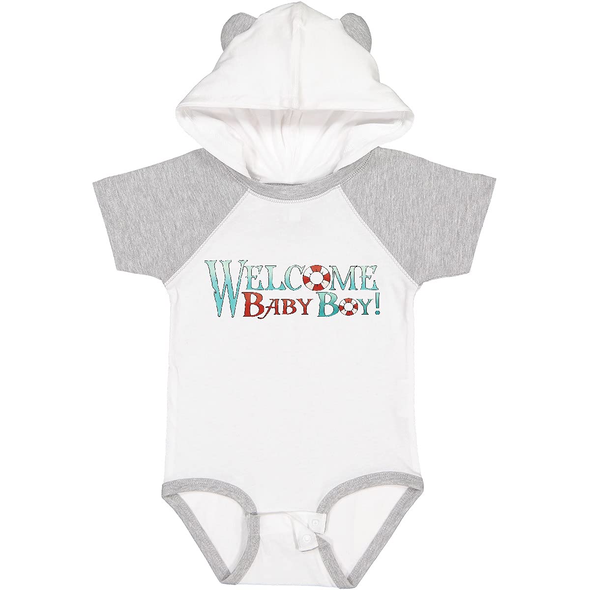 Inktastic Nautical Welcome Baby Boy Bodysuit - Soft Cotton Onesie for Newborns, Infants & Toddlers - Perfect for Baby Showers, Birth Announcements & First Birthday Gifts
