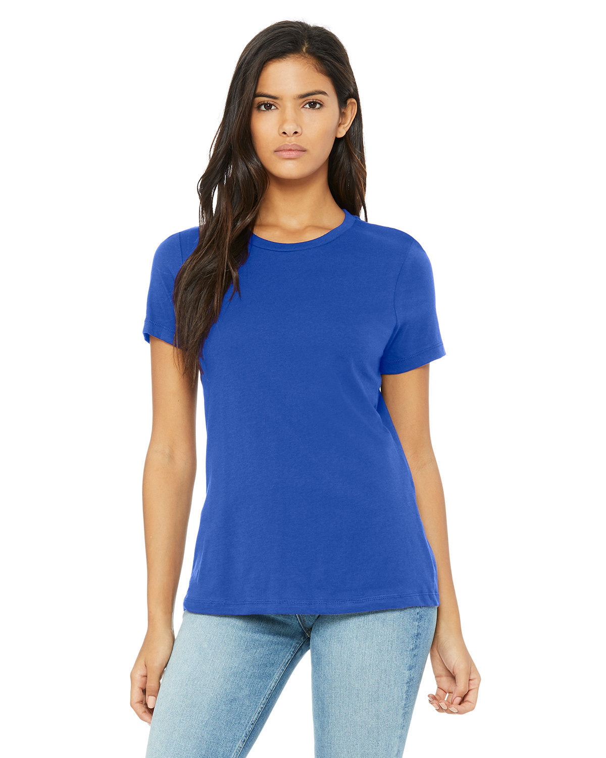 Bella + Canvas B6400 Women's Relaxed Fit Jersey Short Sleeve T-Shirt - Soft Comfortable Casual Tee for Everyday Wear, Workout, and Lounge