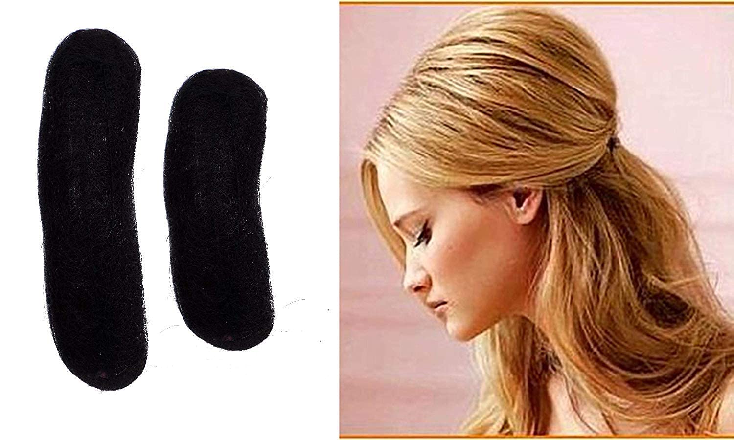 Premium Baal Hair Stuffing & Juda Maker for Women & Girls - Black (Pack of 2) | Perfect for Traditional Indian Hairstyles, Weddings & Festivals