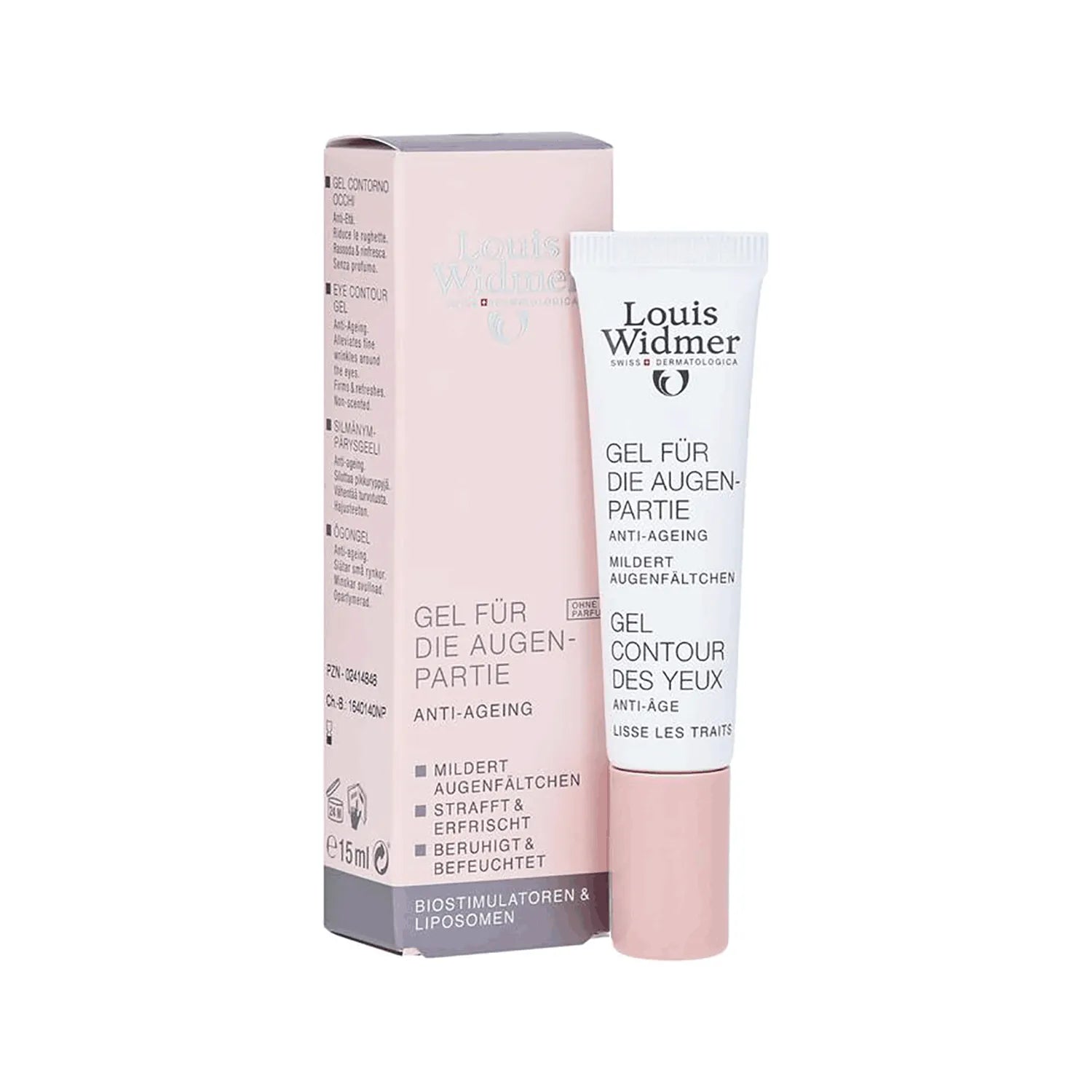 Louis Widmer Eye Contour Gel 15ml - Anti-Aging & Hydrating Under Eye Treatment for Dark Circles & Puffiness - Perfect for Morning & Night Skincare Routine