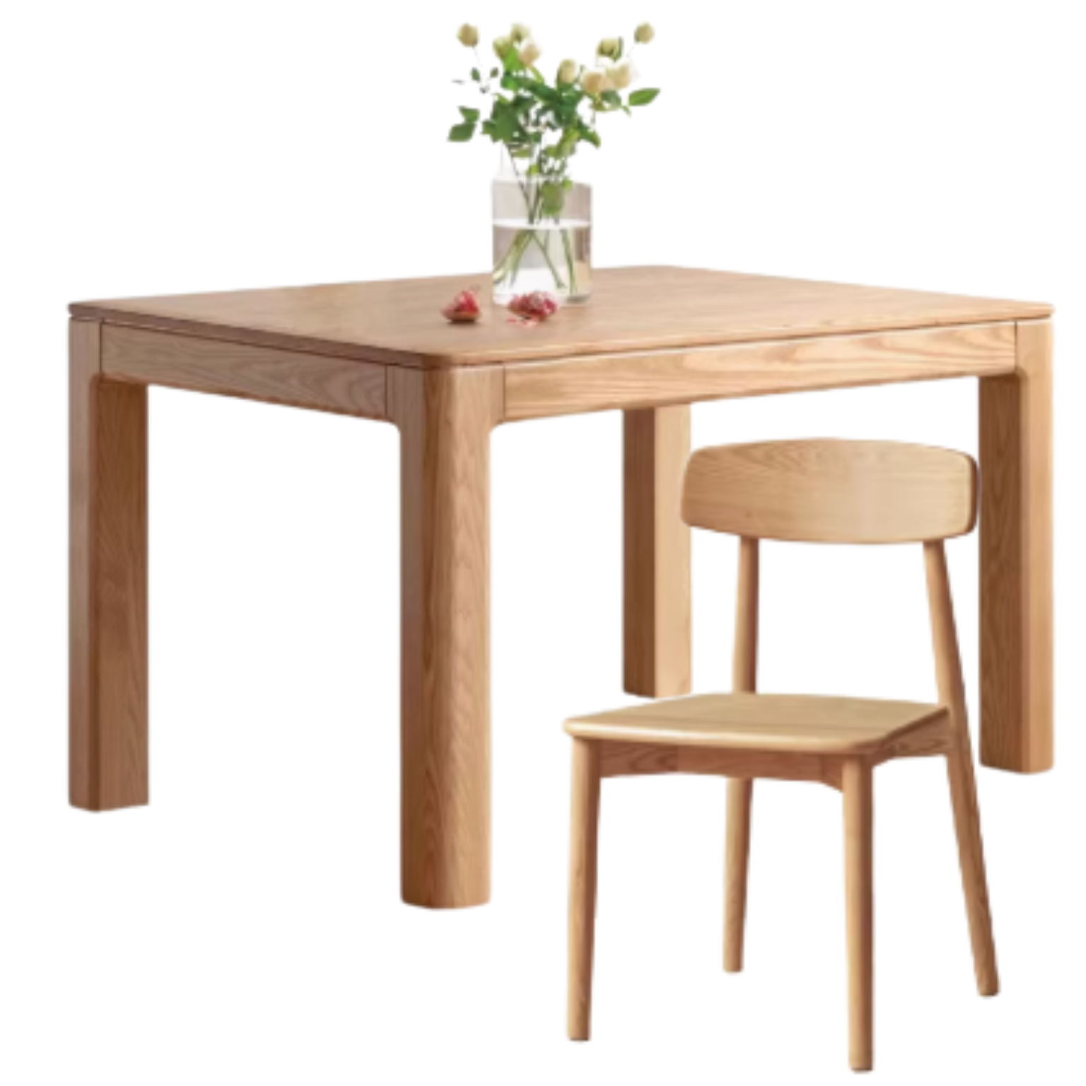 Solid Oak & Ash Wood Long Dining Table - Rustic Farmhouse Style for 6-8 People - Perfect for Family Gatherings & Dinner Parties