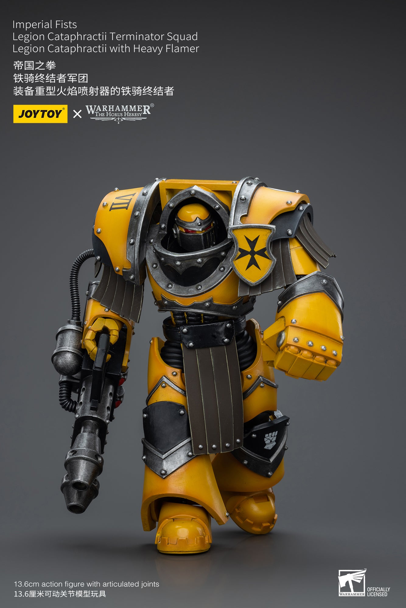 1/18 Scale JOYTOY Warhammer The Horus Heresy Imperial Fists Legion Cataphractii Terminator Squad Action Figures - Perfect for Collectors, Wargaming & Display