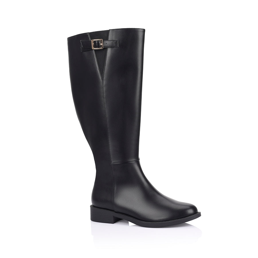 Garfield Wide Calf Tall Boots for Women - Comfortable Black Knee High Boots for Wide Calves | Perfect for Work, Winter & Casual Outfits
