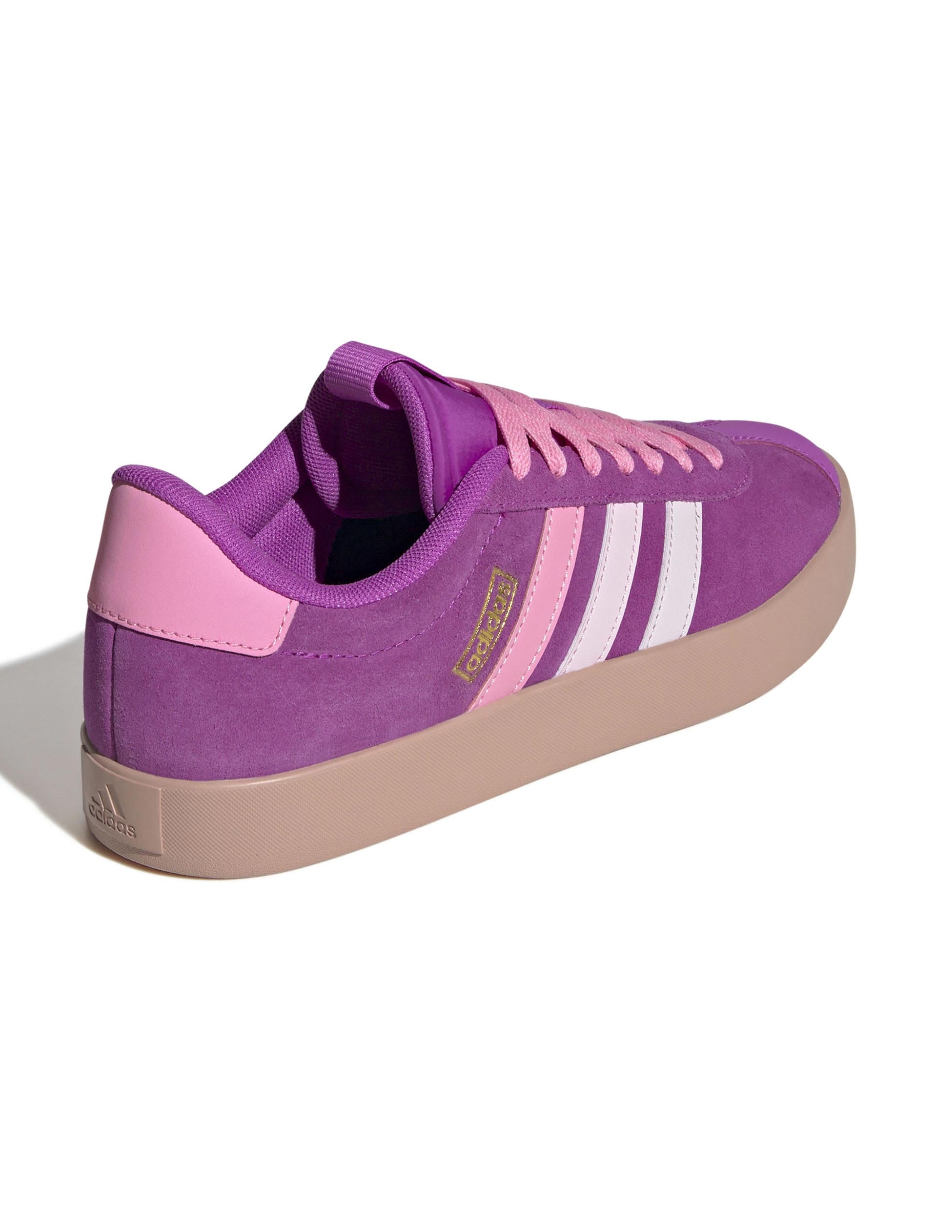 VL Court 3.0 Women's Tennis Shoes - Flash Pink/Bliss Pink/Gold Metallic | Lightweight & Comfortable for Running, Gym Workouts & Casual Wear