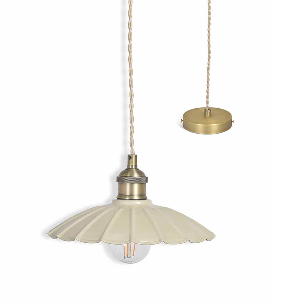Wanstrow Modern Clay Pendant Light - Handcrafted Ceramic Hanging Lamp for Kitchen, Dining Room & Bedroom Decor