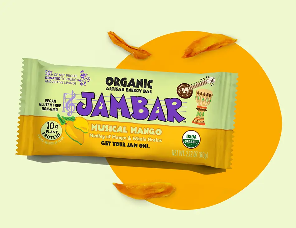 Organic JAMBAR Energy Bars - Healthy Snack for Hiking, Running & Workouts - Gluten-Free & Vegan Protein Bars for Active Lifestyles