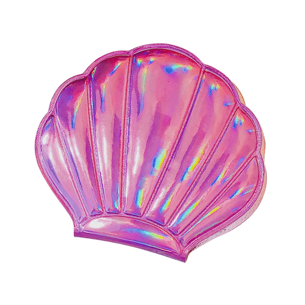 FRCOLOR Foldable Travel Makeup Mirror - Double Sided Magnifying Mirror with Seashell Design, Portable Handheld Mirror for Home, Travel & Vanity | Perfect for Makeup, Skincare & Salon Use