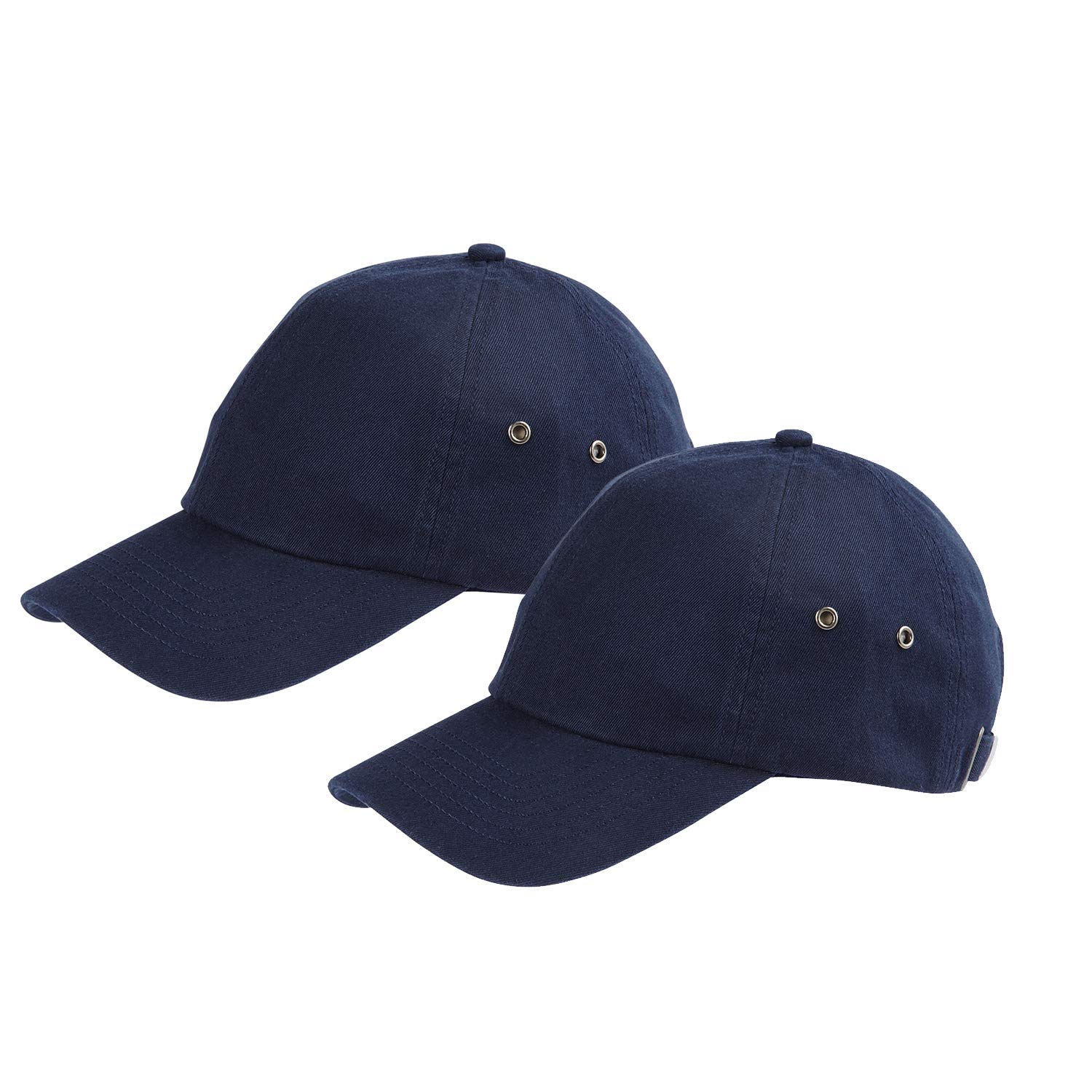 Marky G Apparel Washed Baseball Caps (2 Pack) - Navy Blue Adjustable Dad Hats for Men & Women | Casual Outdoor Sun Protection, Sports & Streetwear Fashion