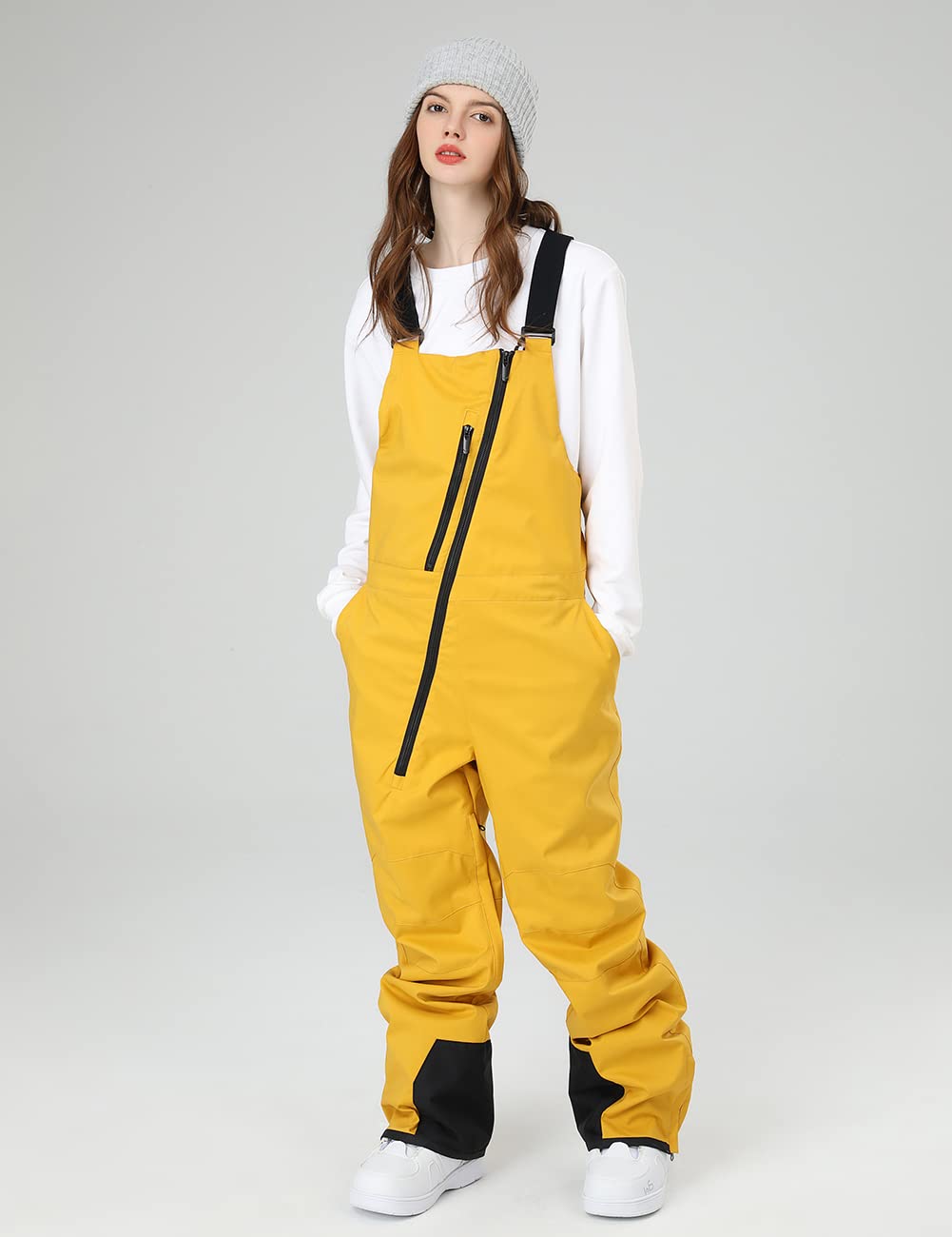 SEARIPE Women's Waterproof Ski Pants - Insulated Snow Bib Overalls with Adjustable Fit & Ripstop Fabric for Skiing, Snowboarding & Winter Outdoor Activities