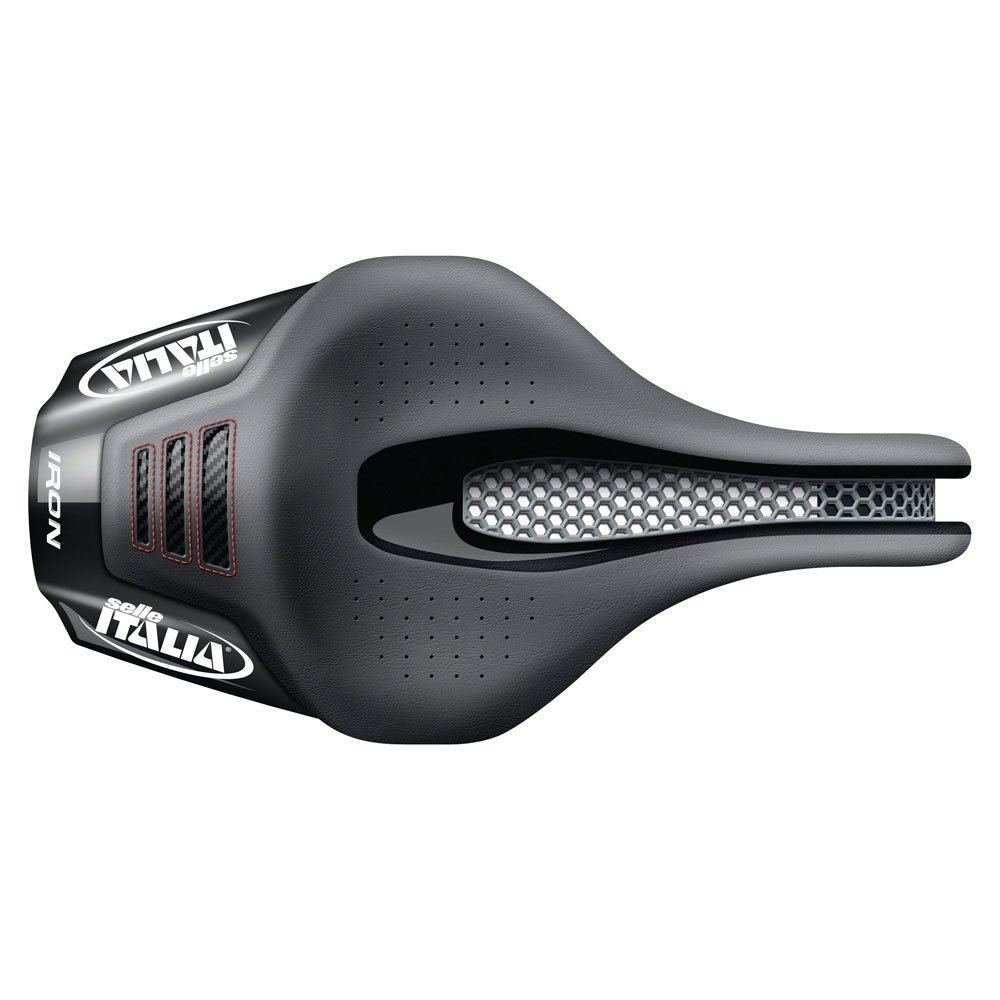 Selle Italia Iron Flow Bike Saddle - Lightweight & Durable Cycling Seat for Road & Mountain Bikes - Perfect for Long-Distance Rides & Commuting