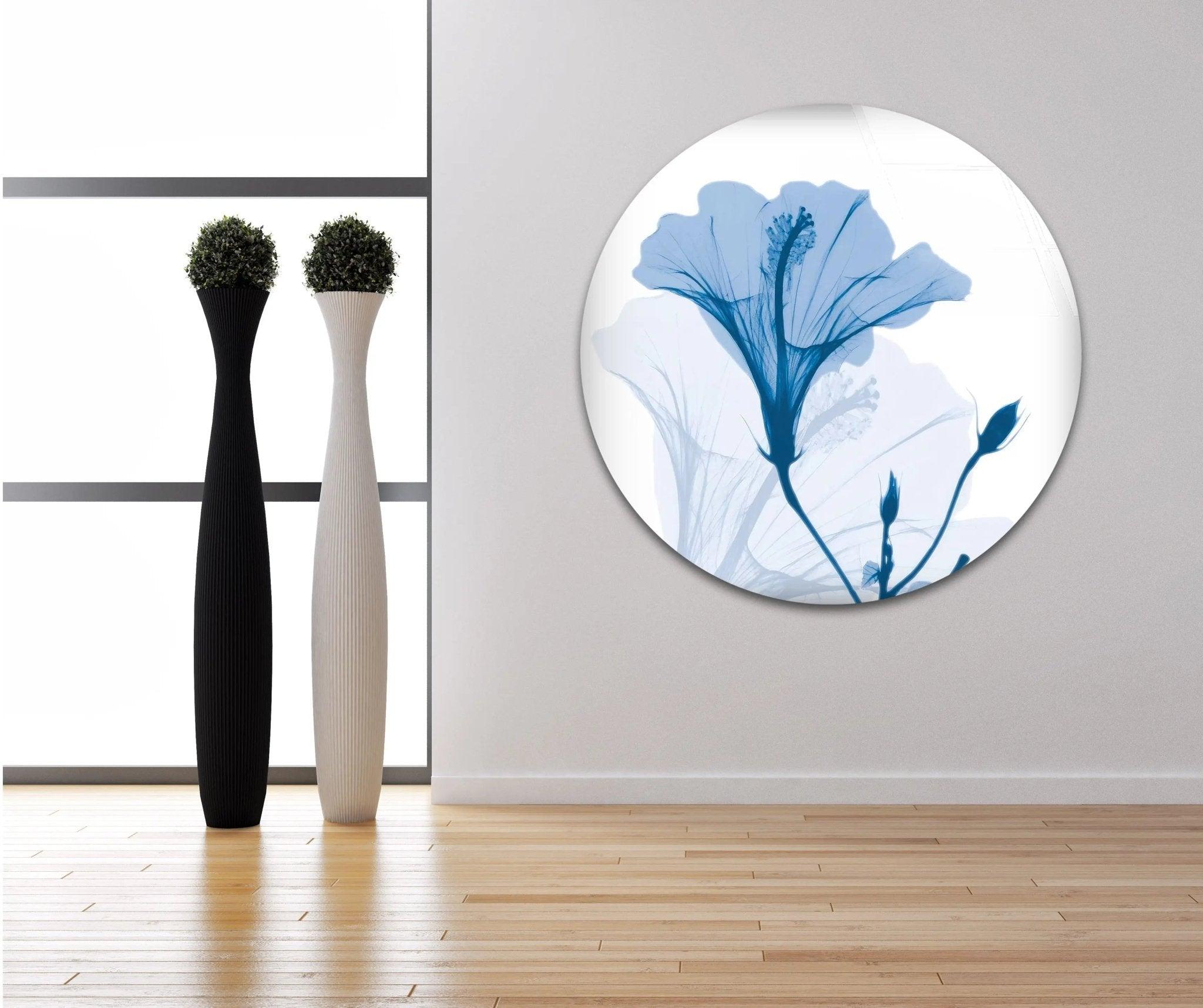 Albert Koetsier Hibiscus Chiller Glass Wall Art - Tropical Floral Decor for Living Room, Bedroom & Office - Perfect Home & Gift Idea