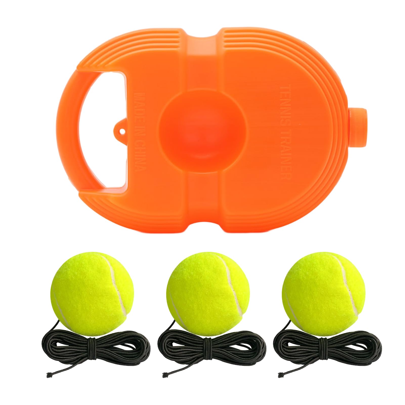 Portable Tennis Trainer Rebound Ball with 3 String Balls - Solo Tennis Training Equipment for Beginners | Perfect for Backyard Practice, Self-Training & Improving Tennis Skills