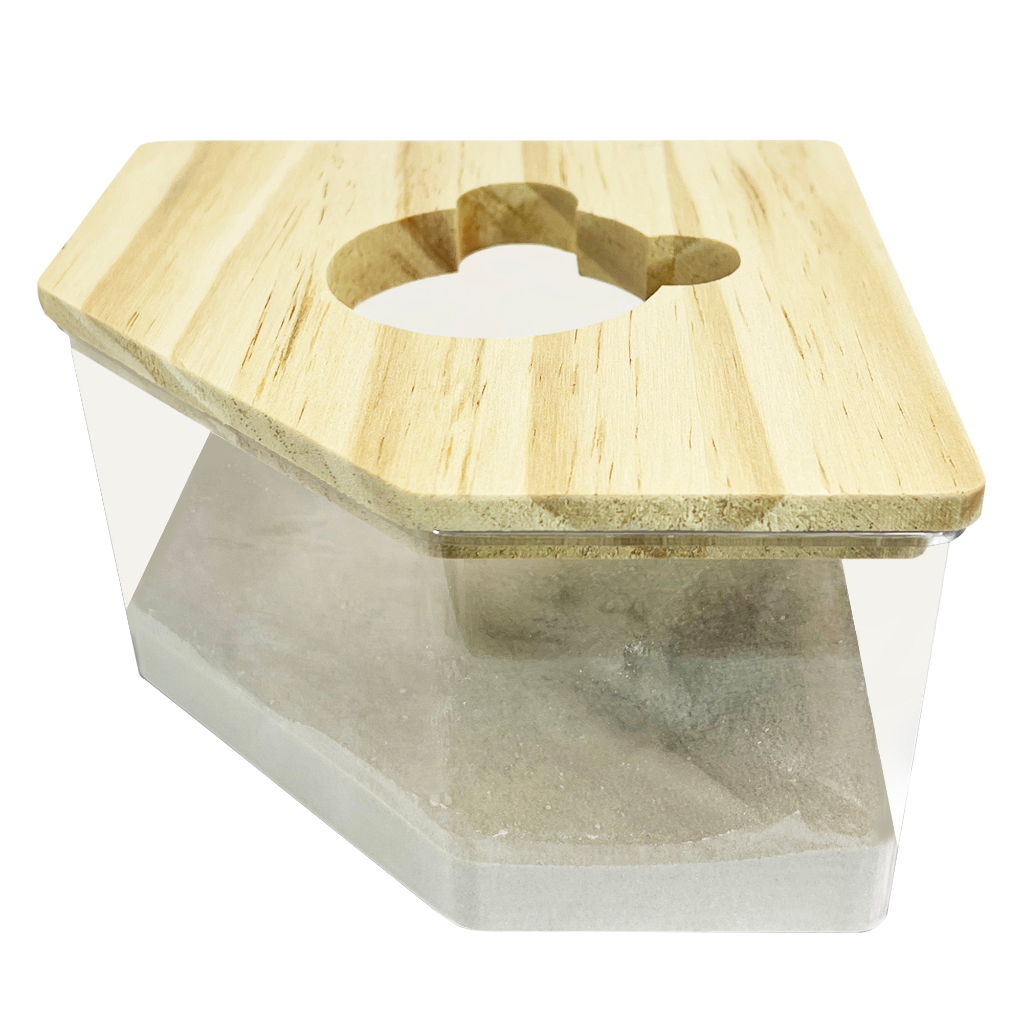 Premium Acrylic Sand Bath for Reptiles & Small Pets - Transparent Habitat for Bearded Dragons, Geckos & Snakes - Ideal for Basking, Digging & Natural Behavior Stimulation