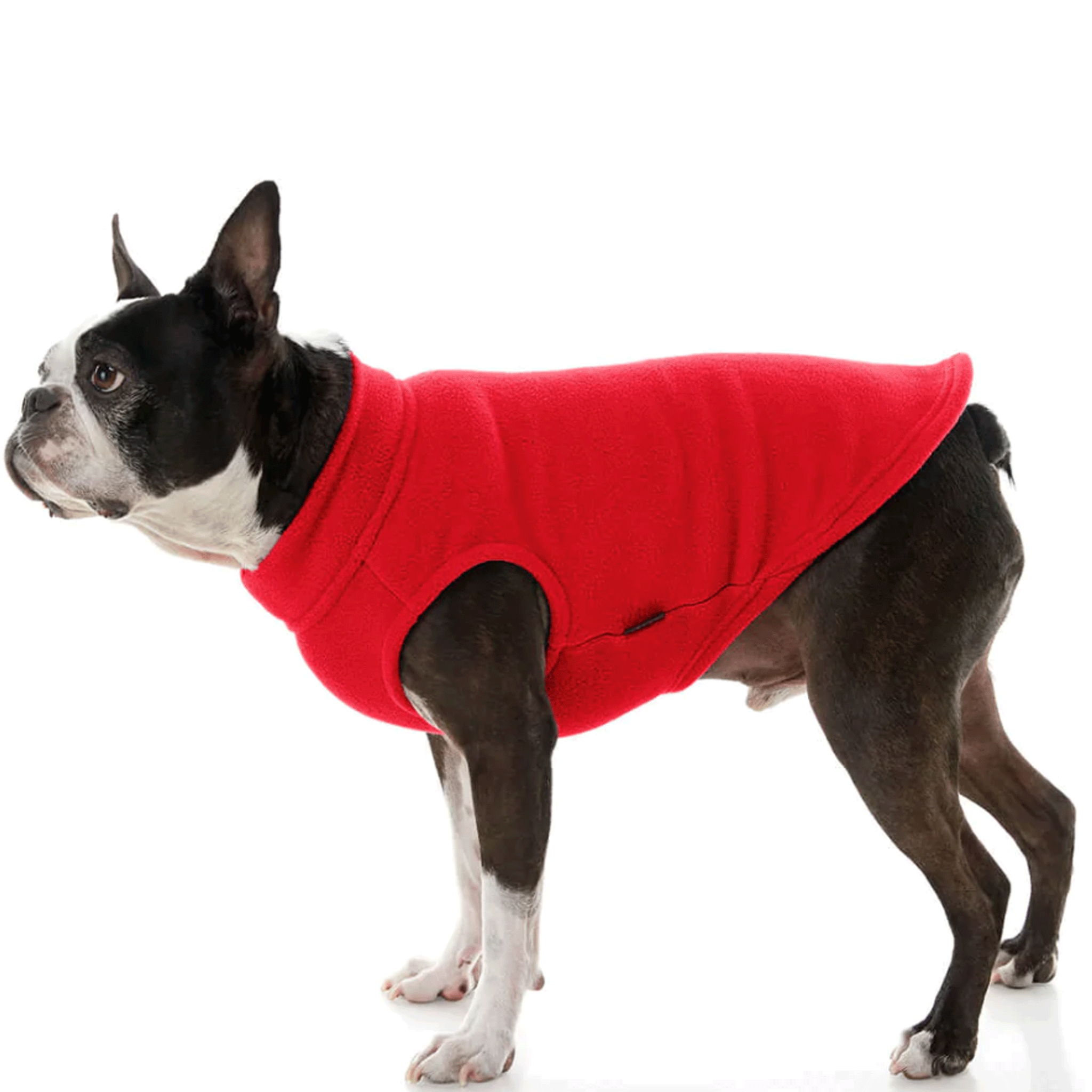Gooby Red Stretch Fleece Dog Vest - Warm & Comfortable Winter Coat for Small to Medium Dogs - Perfect for Outdoor Walks & Cold Weather Adventures