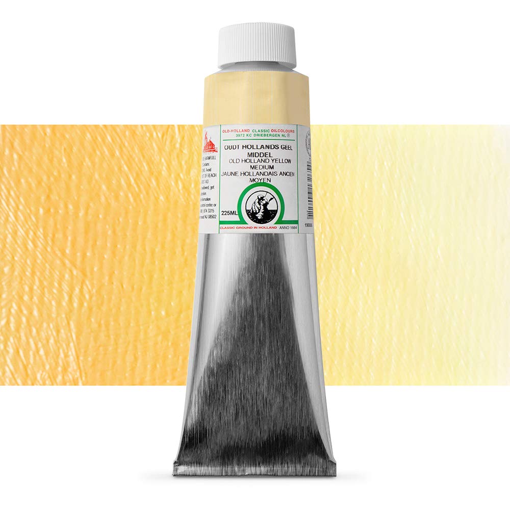Old Holland Classic Oil Color - Yellow Medium (225ml Tube) | Professional Artist Paint for Canvas & Fine Art | Perfect for Landscapes & Portraits