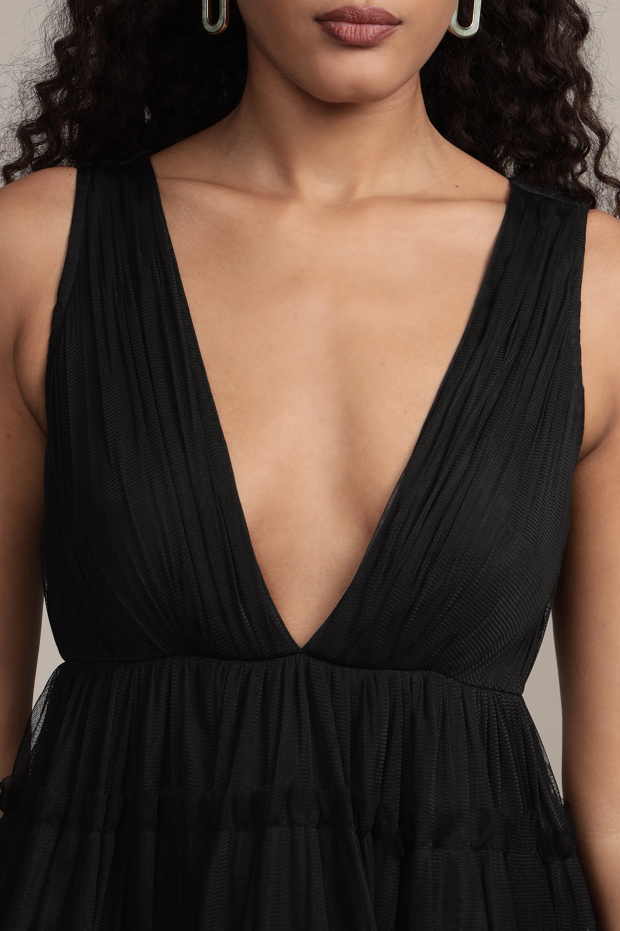 Ivy Black Tulle Mini Dress - Elegant Party & Evening Wear for Women | Perfect for Weddings, Prom, Cocktail Dresses & Special Occasions