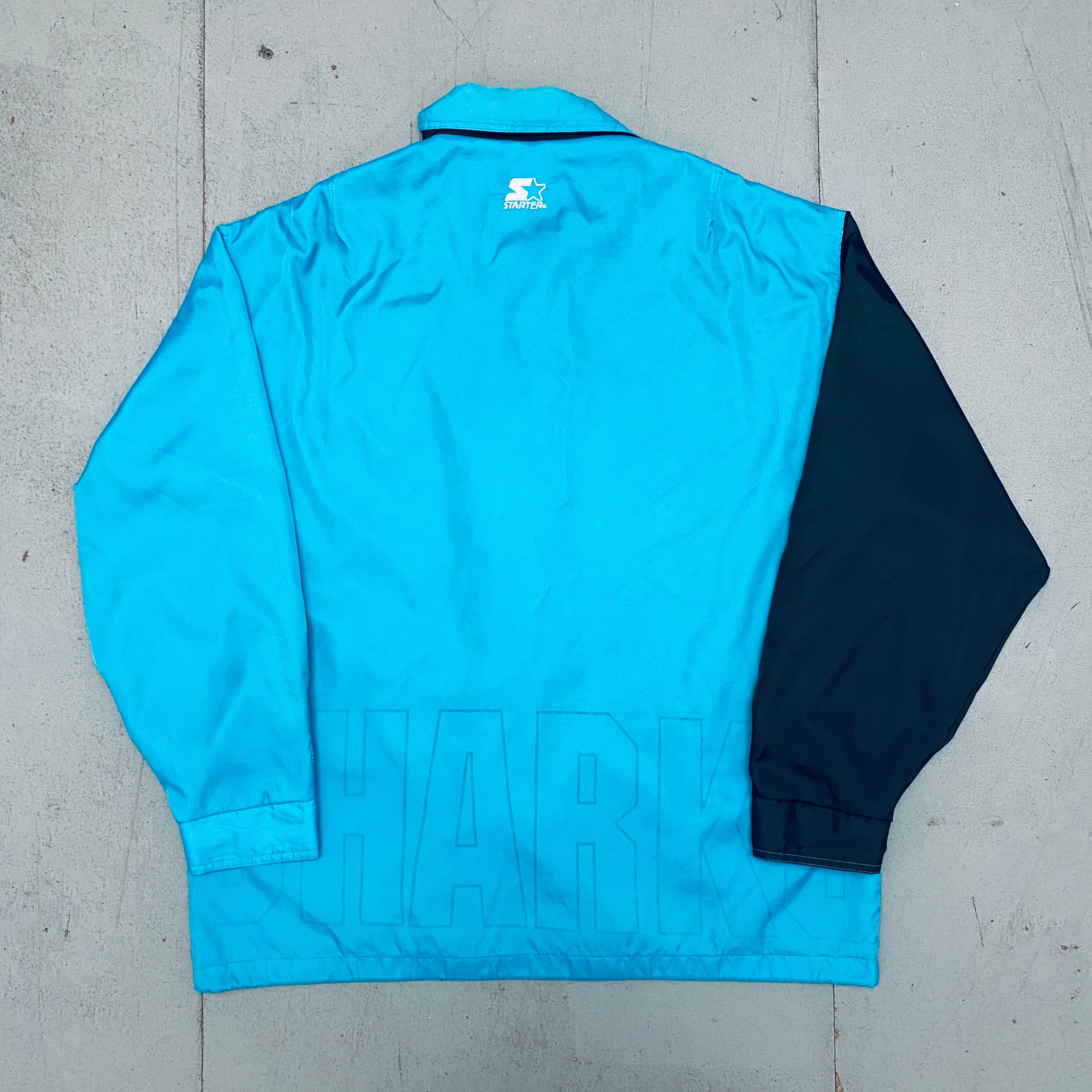 San Jose Sharks 1993 Satin Full-Zip Lightweight Starter Jacket - Men's Large/XL - Vintage NHL Hockey Fan Apparel for Game Day & Casual Wear