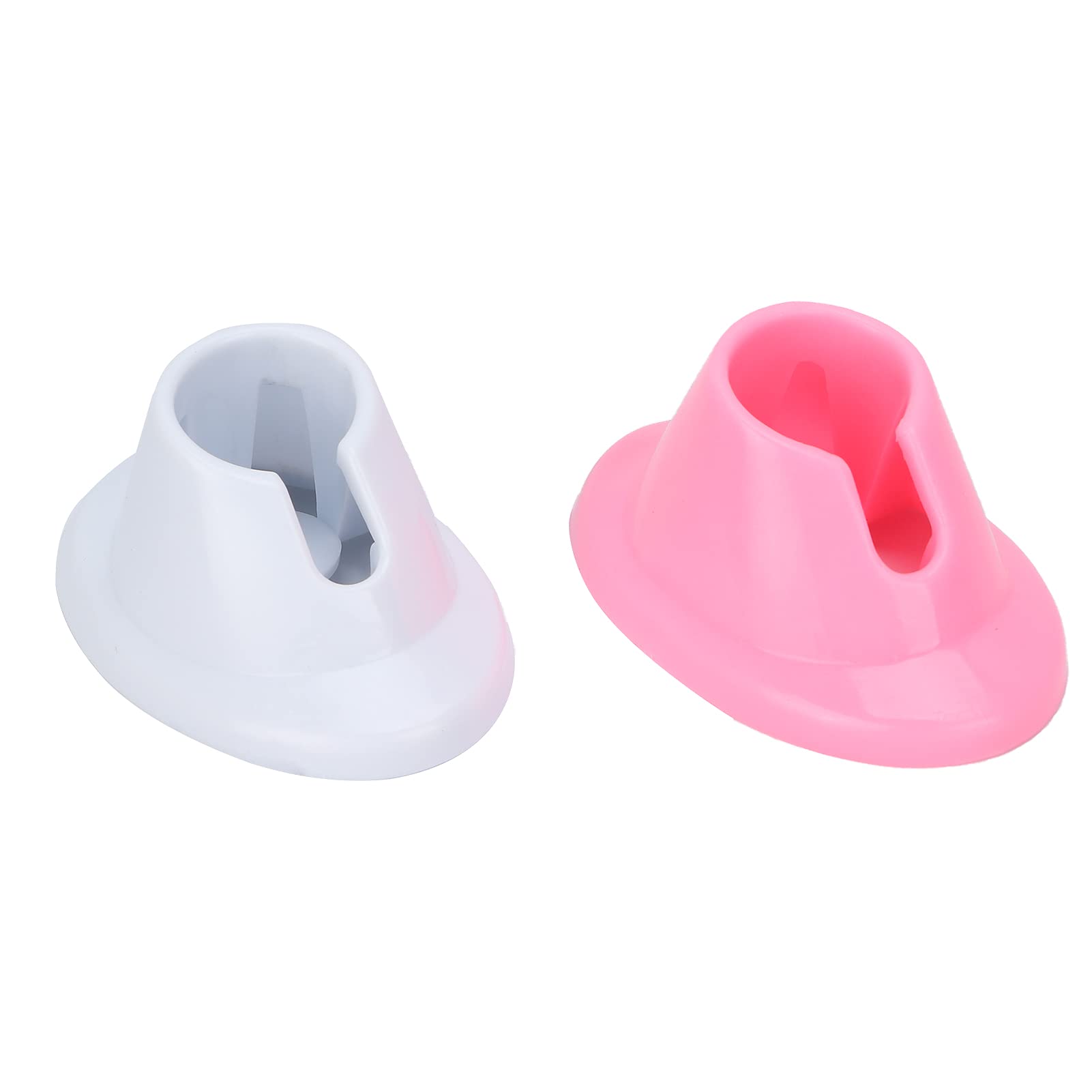 2pcs Soft Rubber Nail Polish Bottle Holder - Spill-proof Pink & White Nail Polish Stand for Home, Salon & School Use | Perfect for Nail Art, DIY Manicures & Professional Nail Technicians