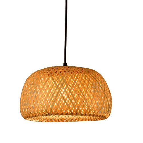 Modern Handwoven Bamboo Chandelier - Natural Rattan Pendant Light for Restaurant, Hotel & Home Decor - Eco-Friendly Ceiling Lamp for Dining Room, Living Room & Bedroom Lighting