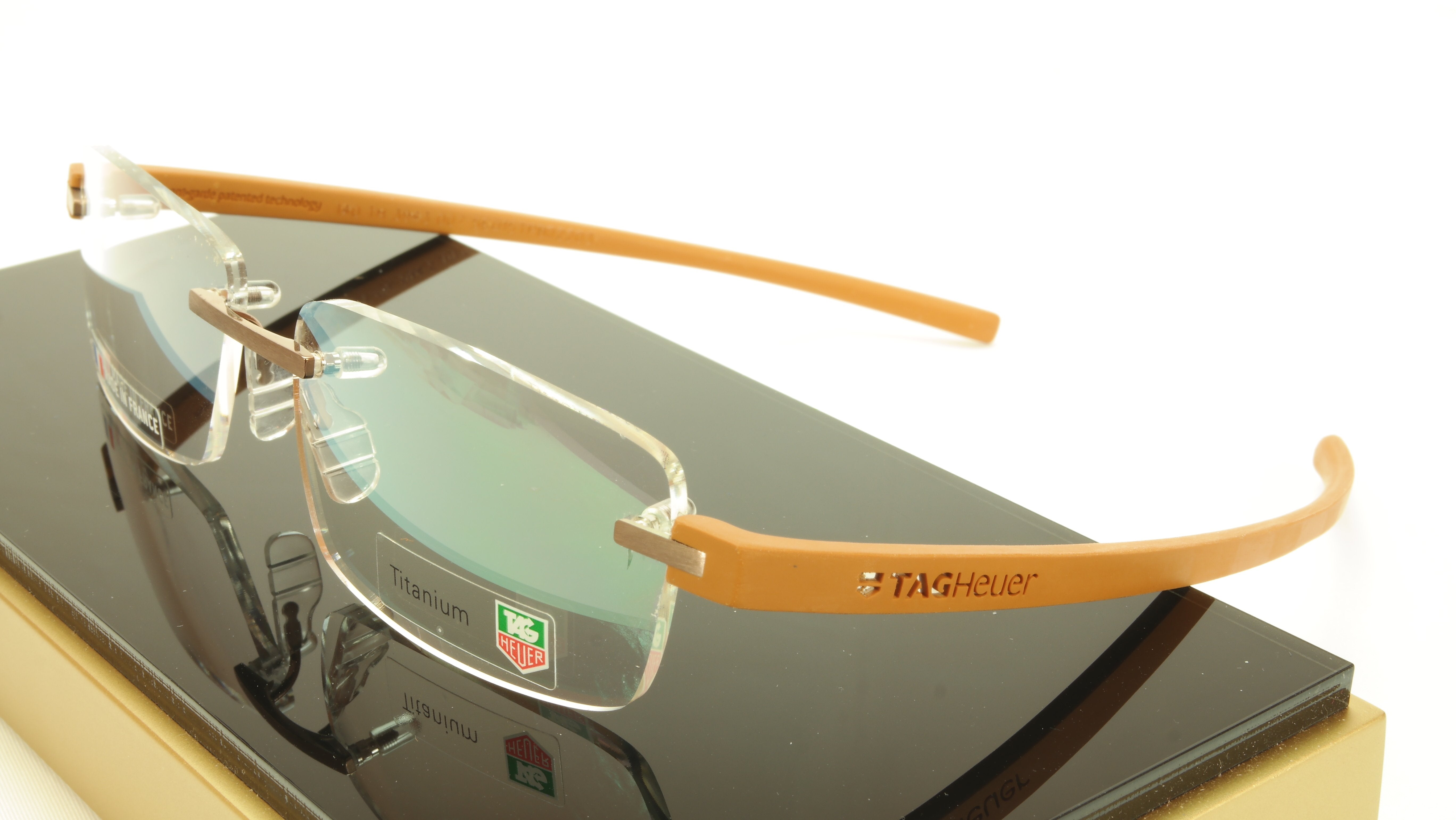 Tag Heuer Reflex 3943 007 Titanium Bronze Caramel Eyeglasses Frame - 56-15-140 Size - Premium Lightweight Eyewear for Men & Women - Perfect for Office, Driving & Fashion Accessories