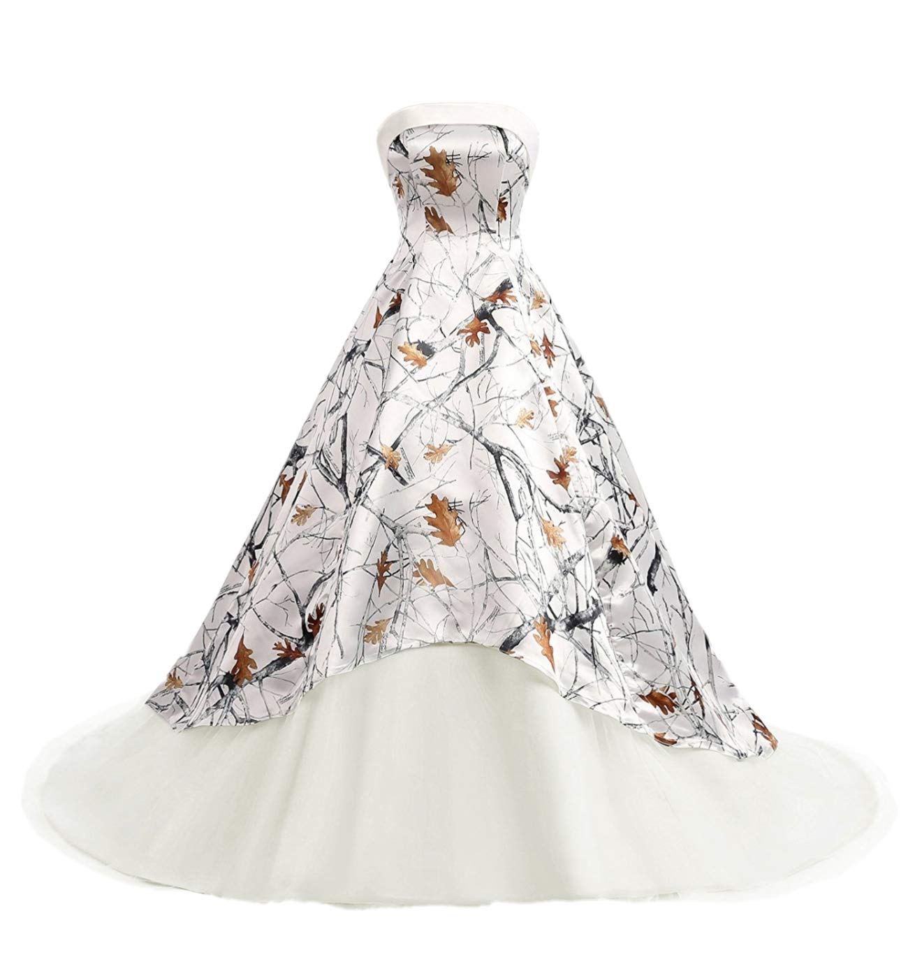 APXPF Women's Camouflage Print Wedding Dress - Tulle Ball Gown for Prom, Quinceañera & Special Occasions | Elegant Party Gown for Bridal, Homecoming & Formal Events