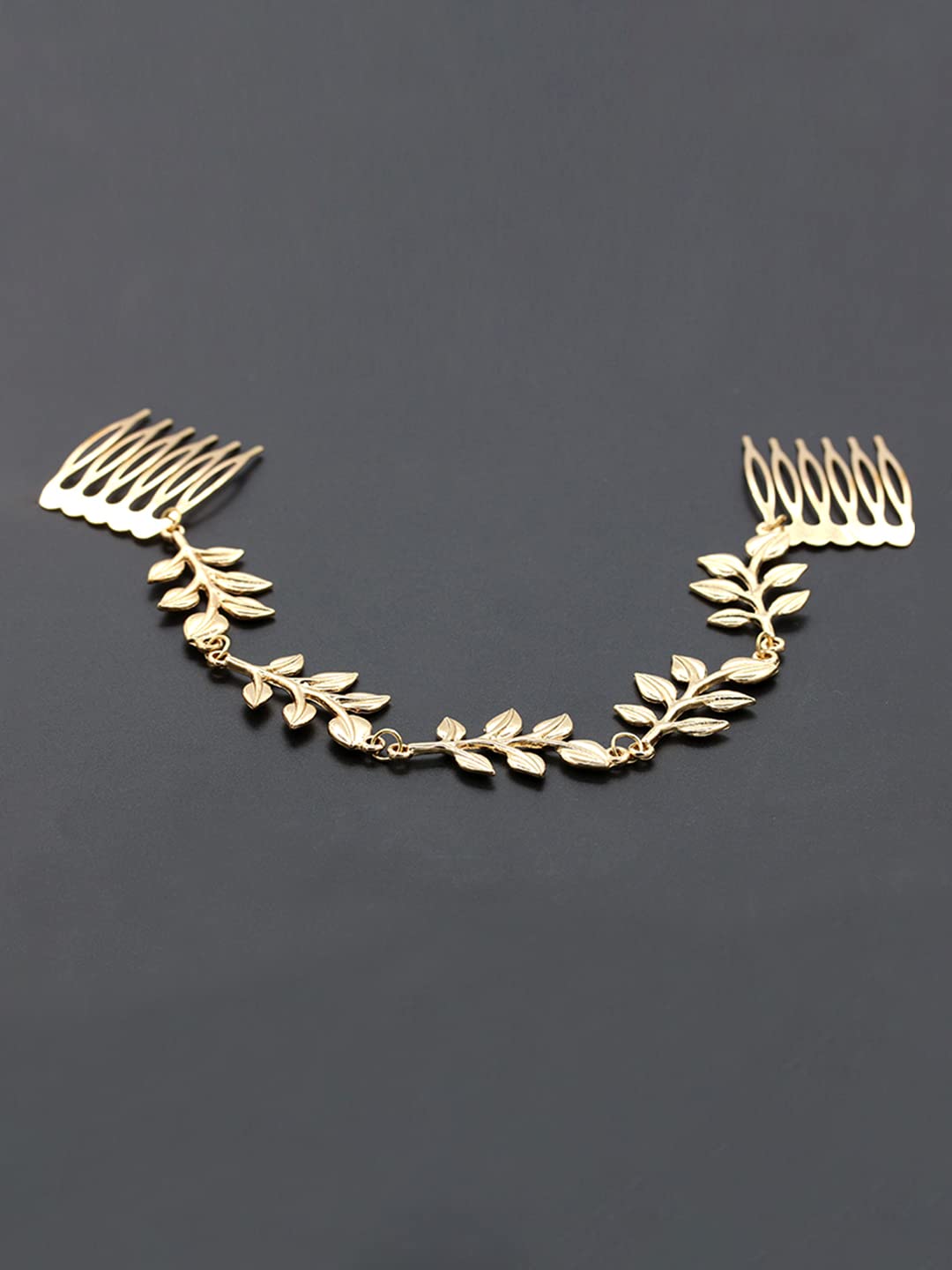 Yellow Chimes Hair Comb Pin - Gold Tone Floral Hair Clip for Women & Girls - Perfect for Weddings, Parties & Everyday Styling