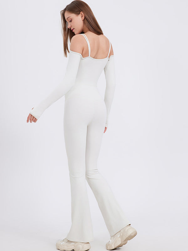 ZASUWA Women's U Neck Scrunch Butt Elastic Tight Jumpsuit - Sexy Bodycon Romper for Night Out, Clubwear & Casual Fashion