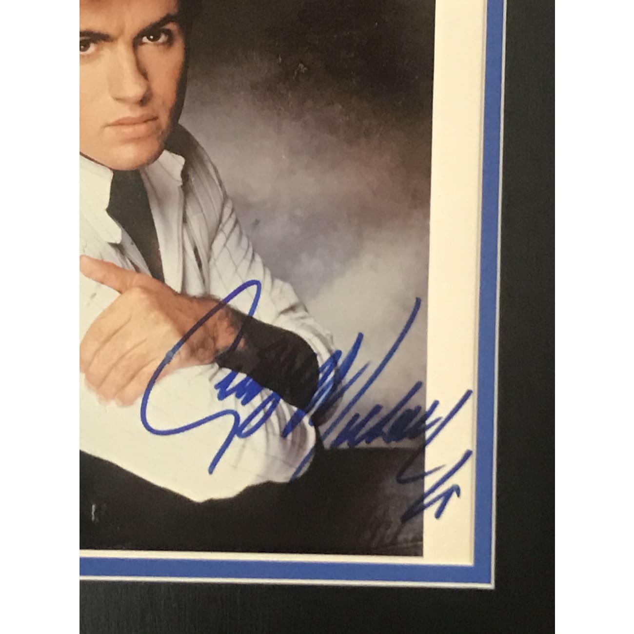 George Michael Autographed Photo Collage with Epperson COA - Rare Collectible Memorabilia for Fans, Music Enthusiasts, and Gift Giving