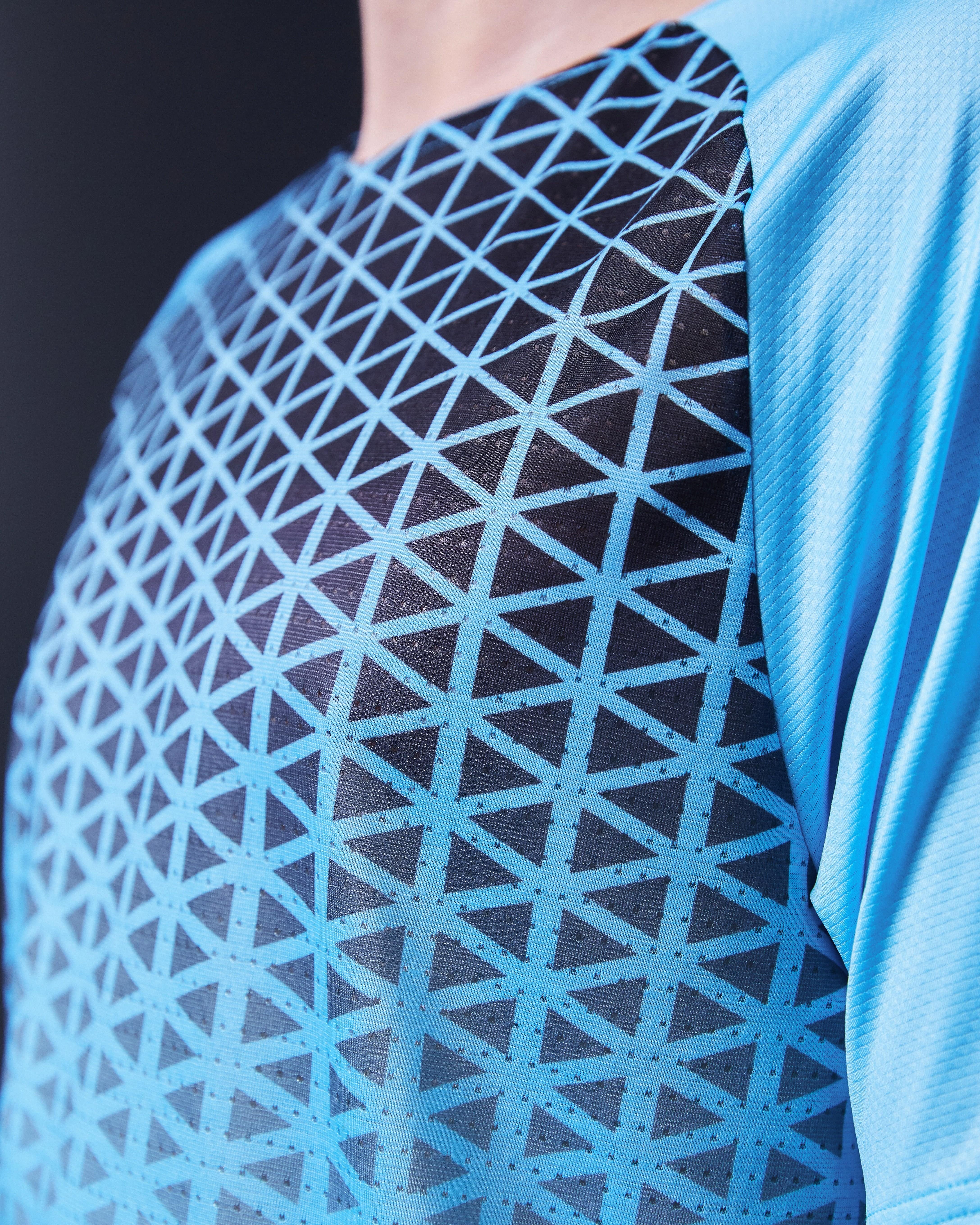 SRT SS 01 Men's Light Blue & Black Short Sleeve T-Shirt - Comfortable Casual Tee for Summer, Gym, and Everyday Wear